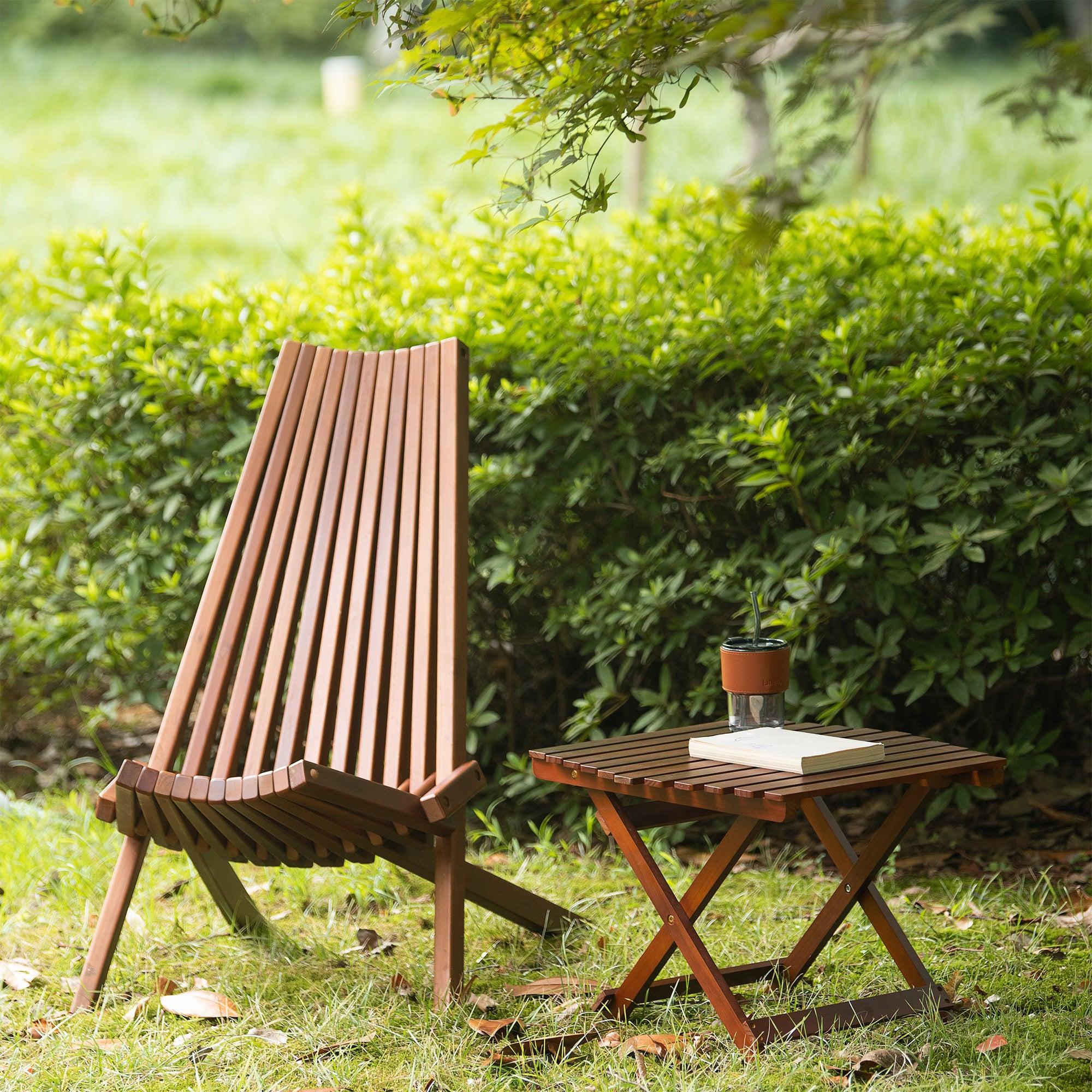 Folding Wooden Table with 50 LBS Weight Capacity