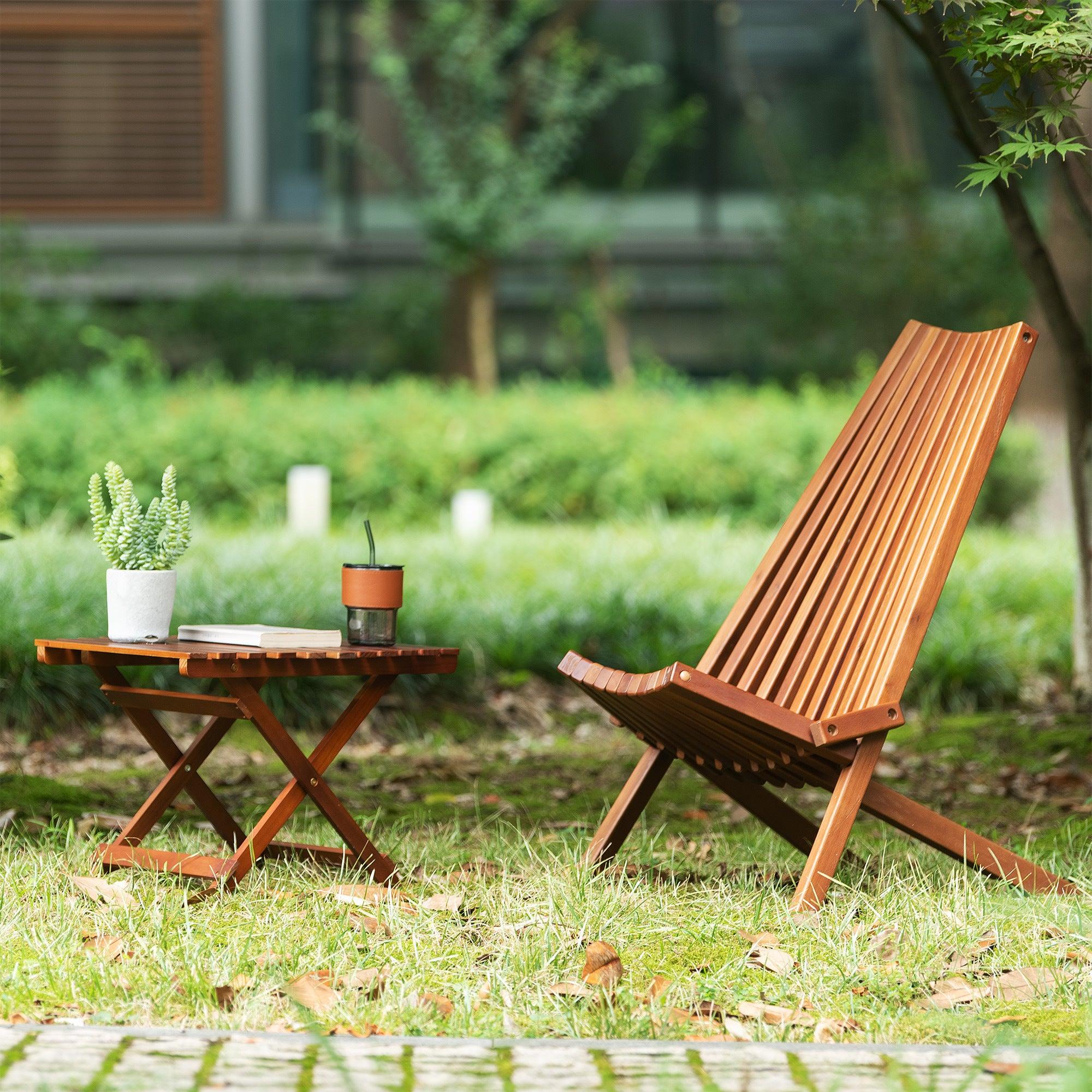 Folding Wooden Table with 50 LBS Weight Capacity