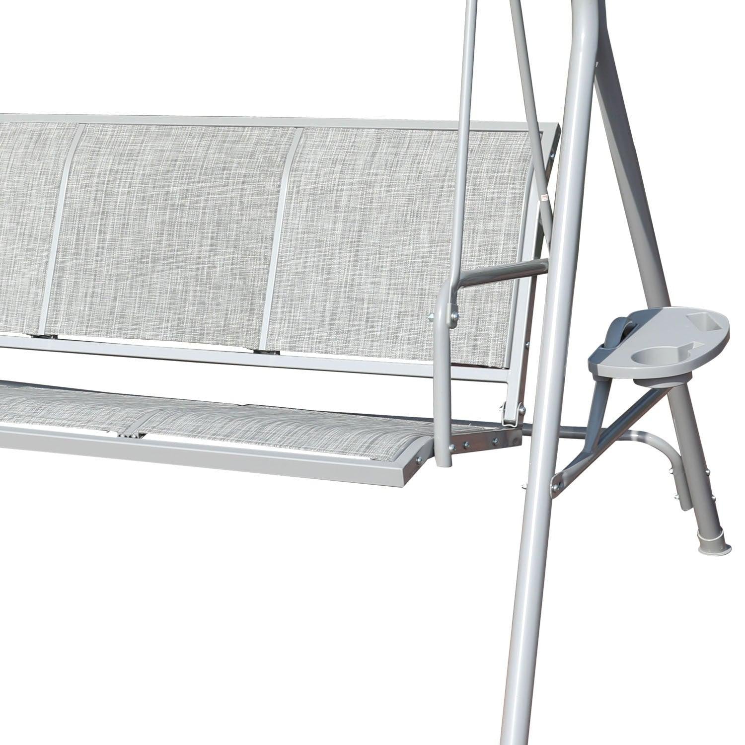 Outdoor Yard Textilene Swing Chair - Gray