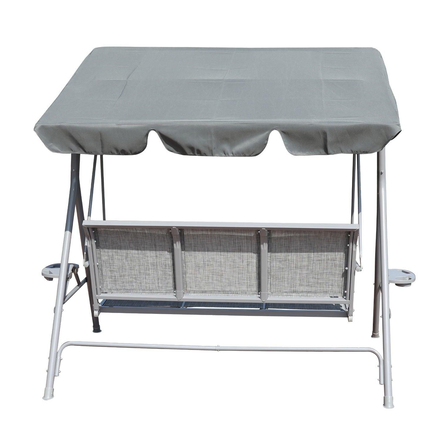 Outdoor Yard Textilene Swing Chair - Gray