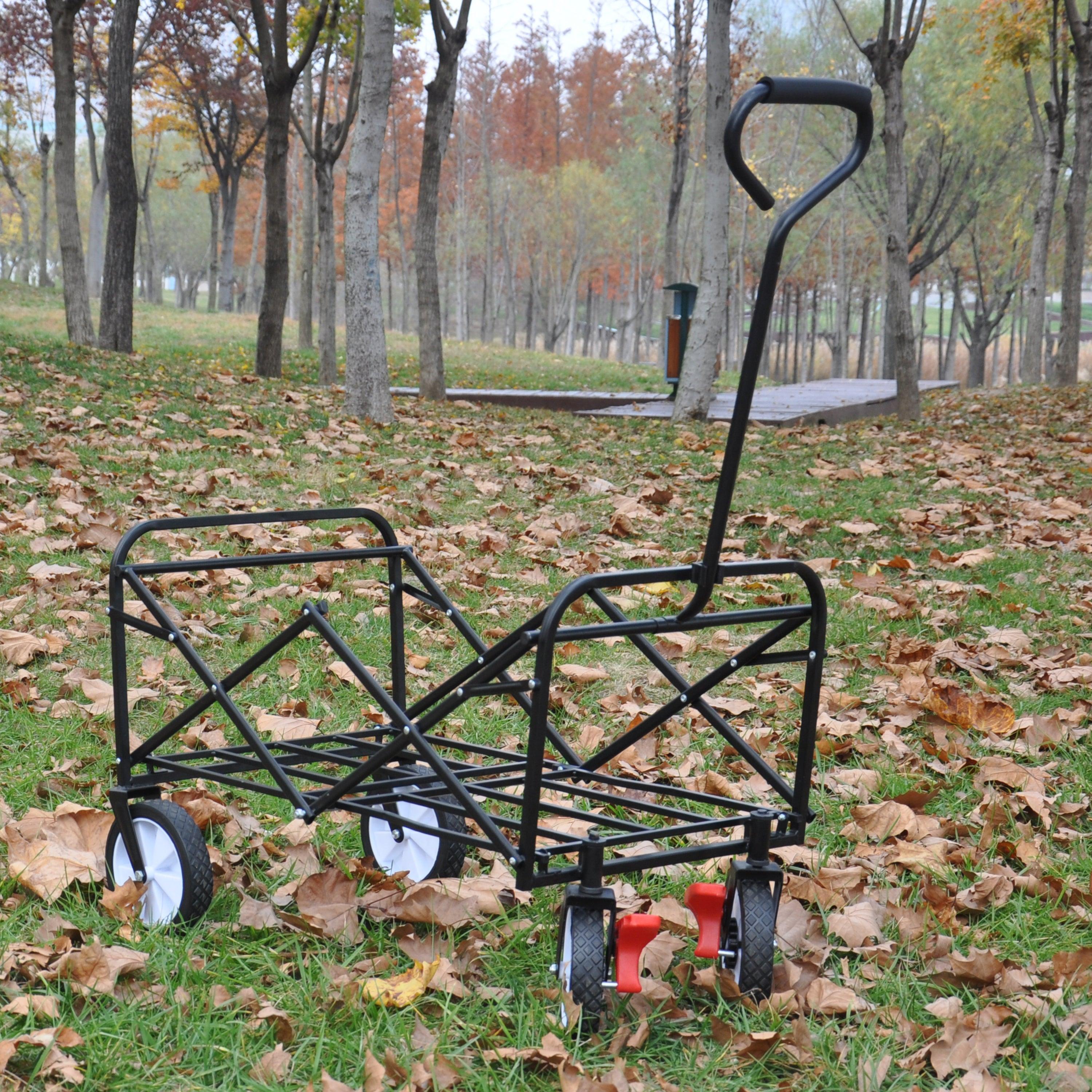 Red Folding Utility Wagon Shopping Beach Cart