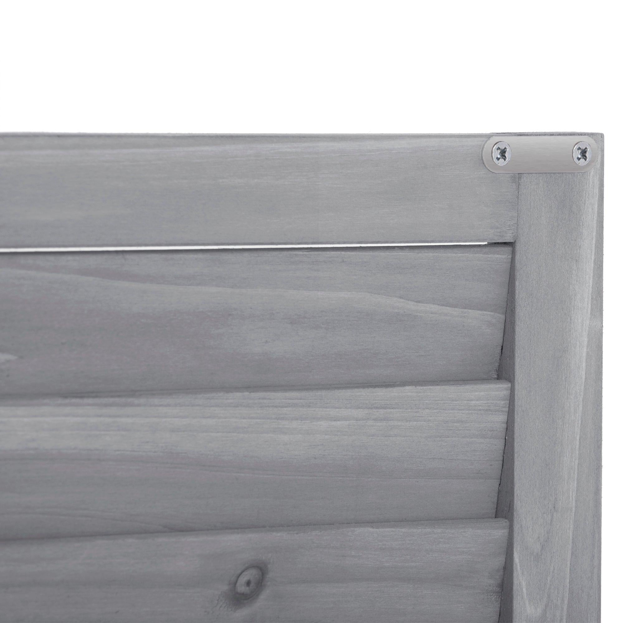 Outdoor Garden Fir Wood Shed 3-tierStorage Organizer - Gray