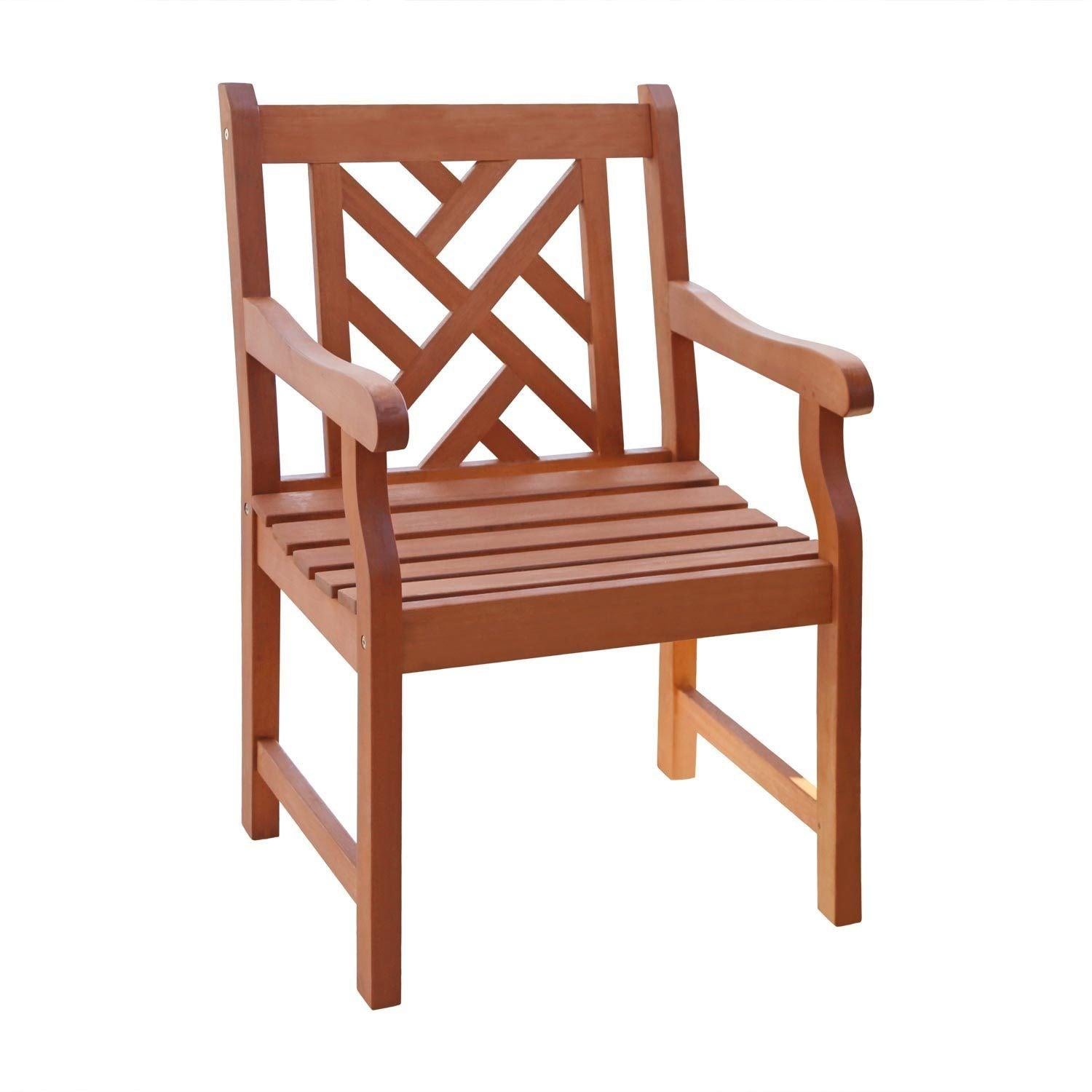 Malibu Outdoor Garden Eucalyptus Wood Armchair