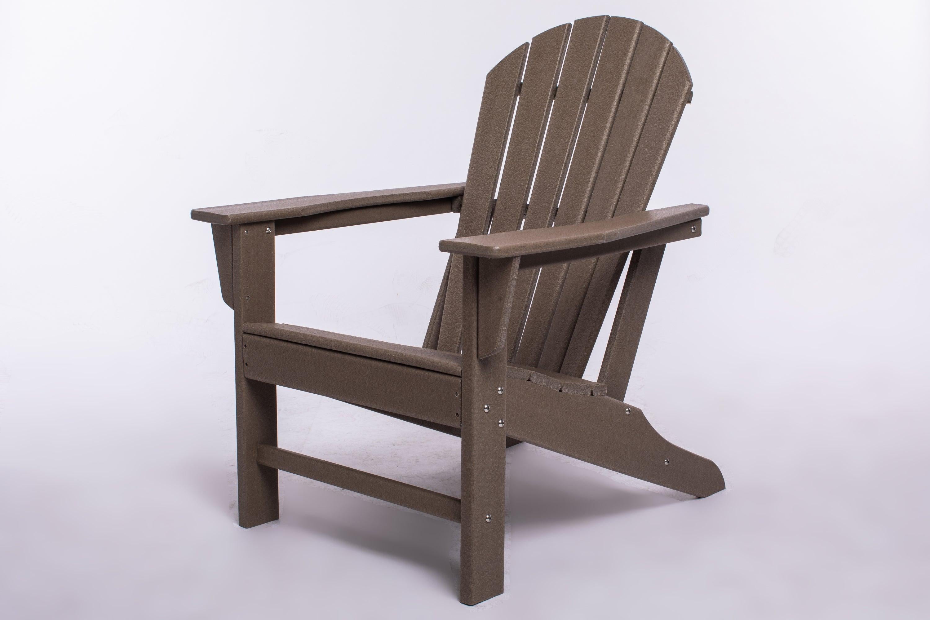 HDPE Resin Wood Adirondack Chair - Dark Brown image