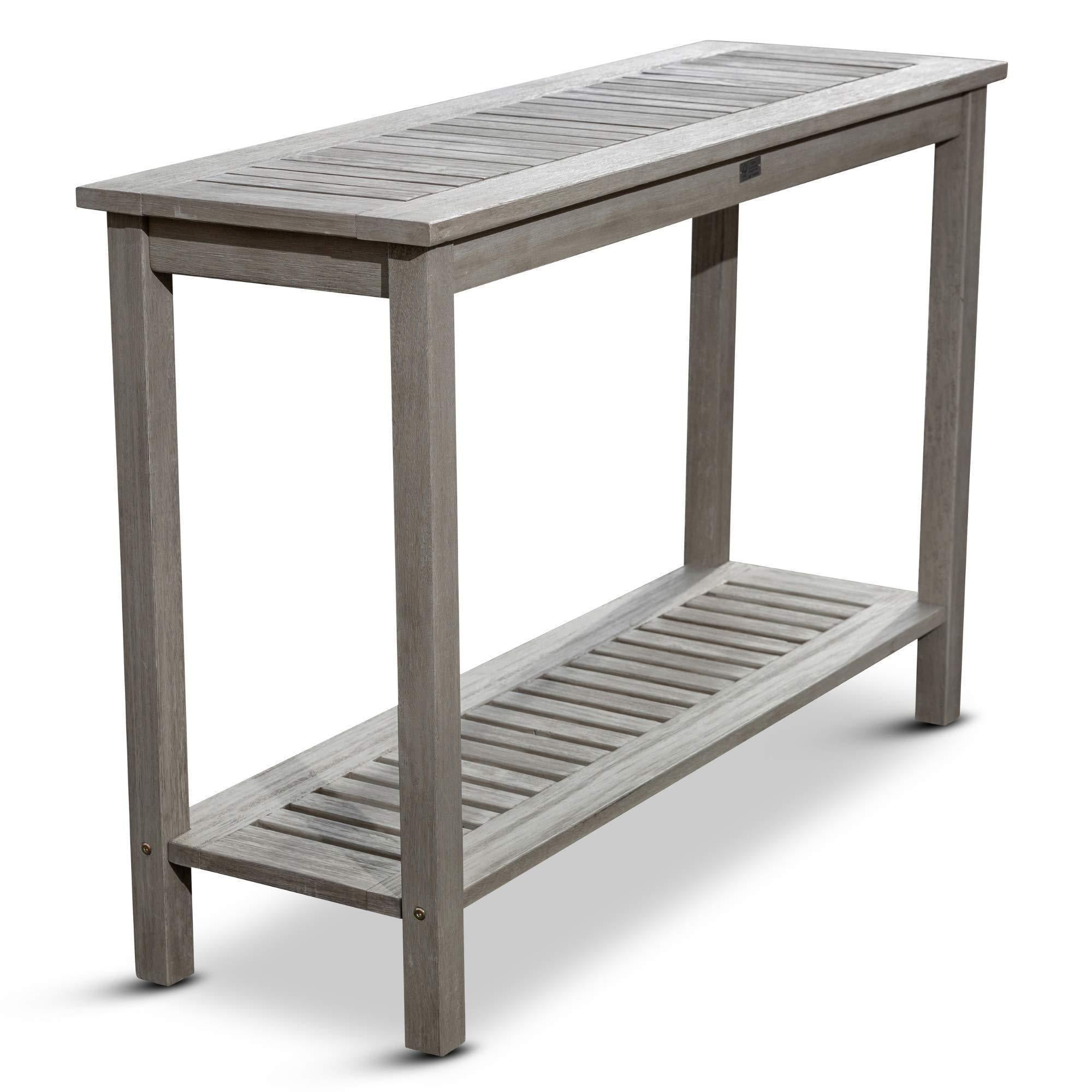 Eucalyptus Console Table -  Driftwood Gray