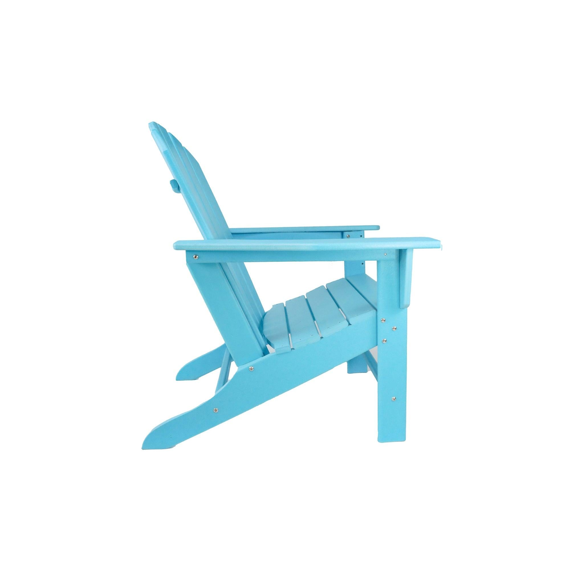 HDPE Resin Wood Adirondack Chair - Blue