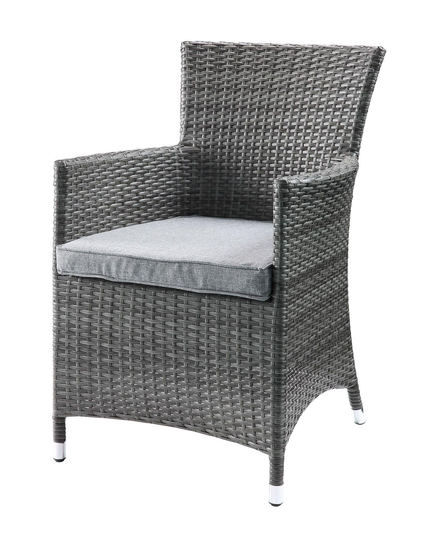 ACME Tashelle 2 PCS Patio Bistro Set in Gray Fabric and Gray Wicker