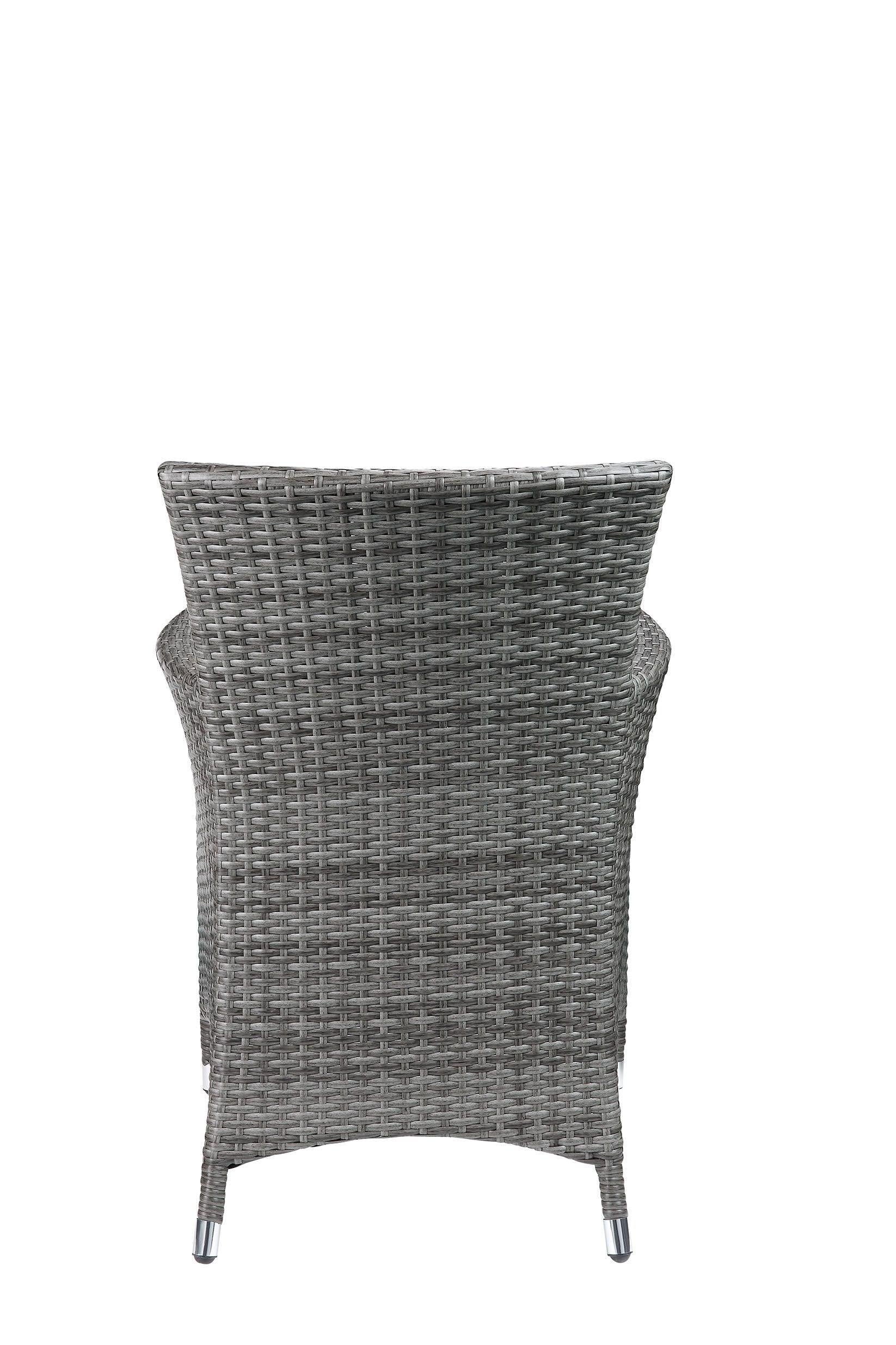 ACME Tashelle 2 PCS Patio Bistro Set in Gray Fabric and Gray Wicker