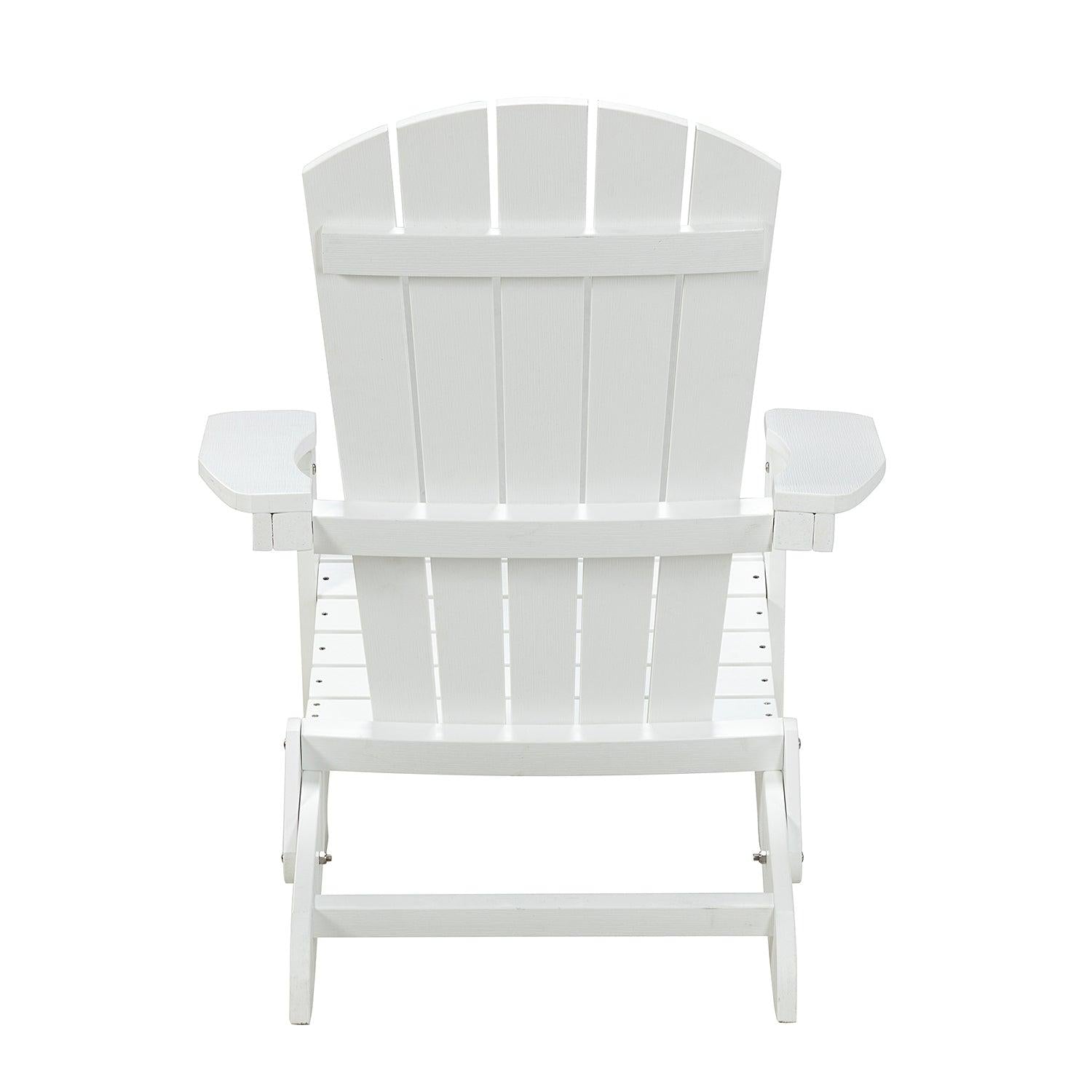 Plastic Folding Adirondack Chair - White