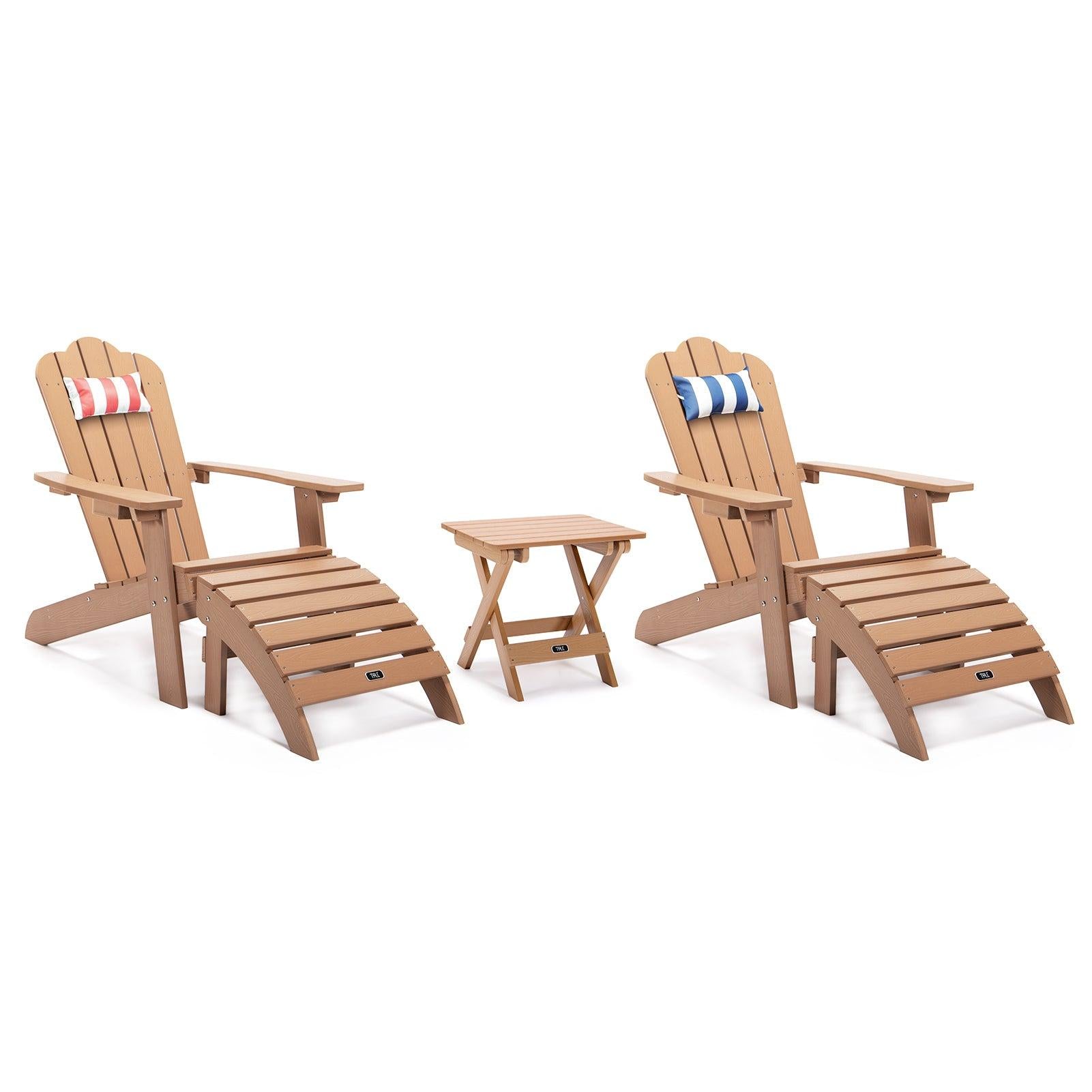 All-Weather and Fade-Resistant Adirondack Chair with Cup Holder Plastic