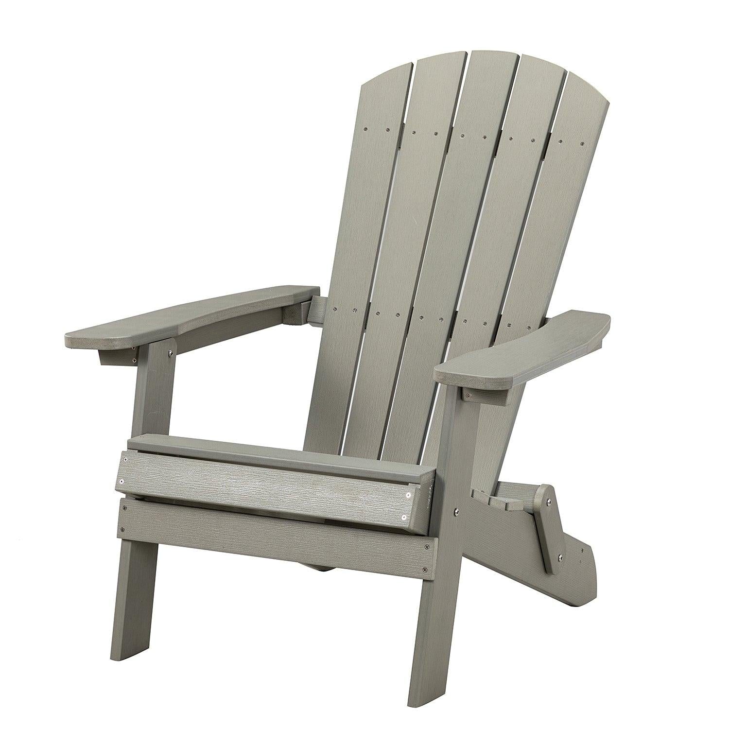 Plastic Folding Adirondack Chair - Gray