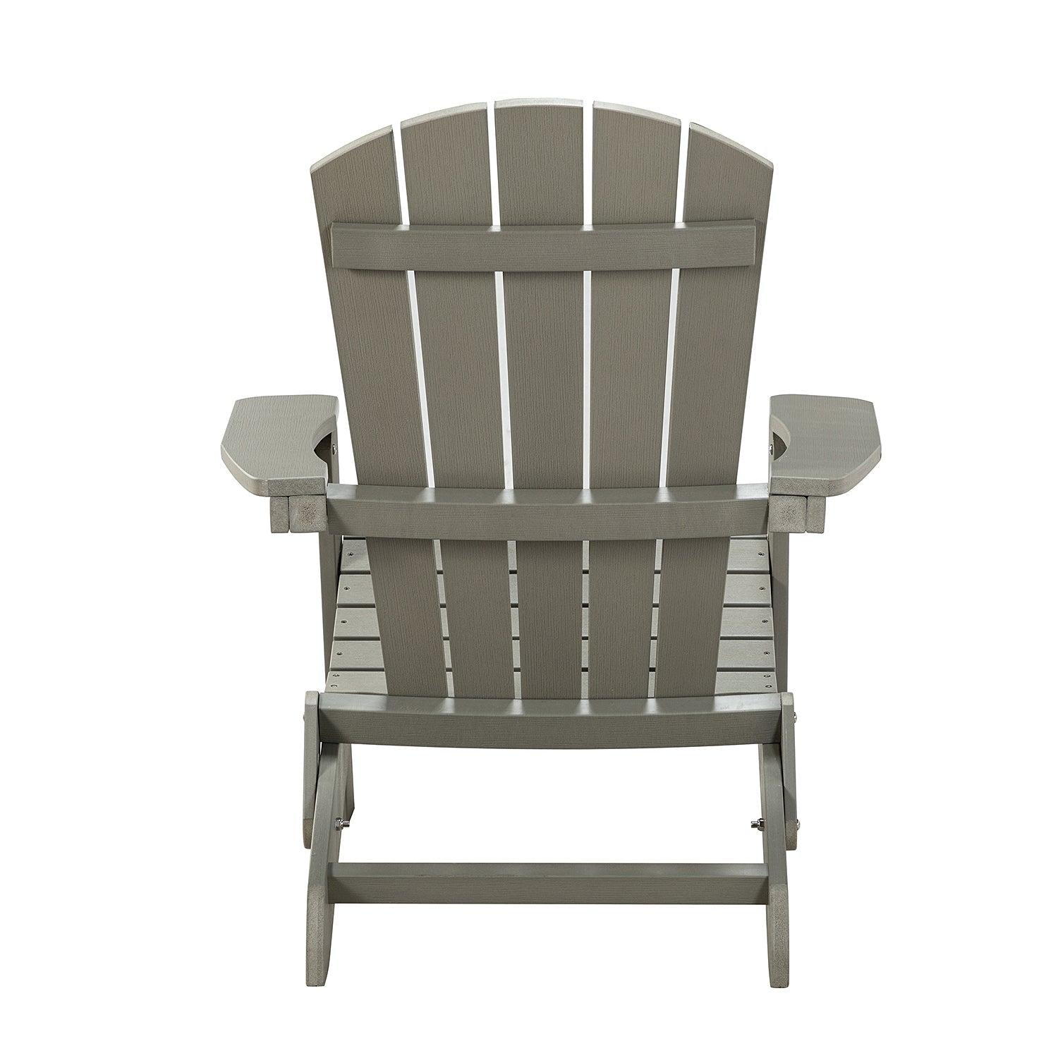 Plastic Folding Adirondack Chair - Gray