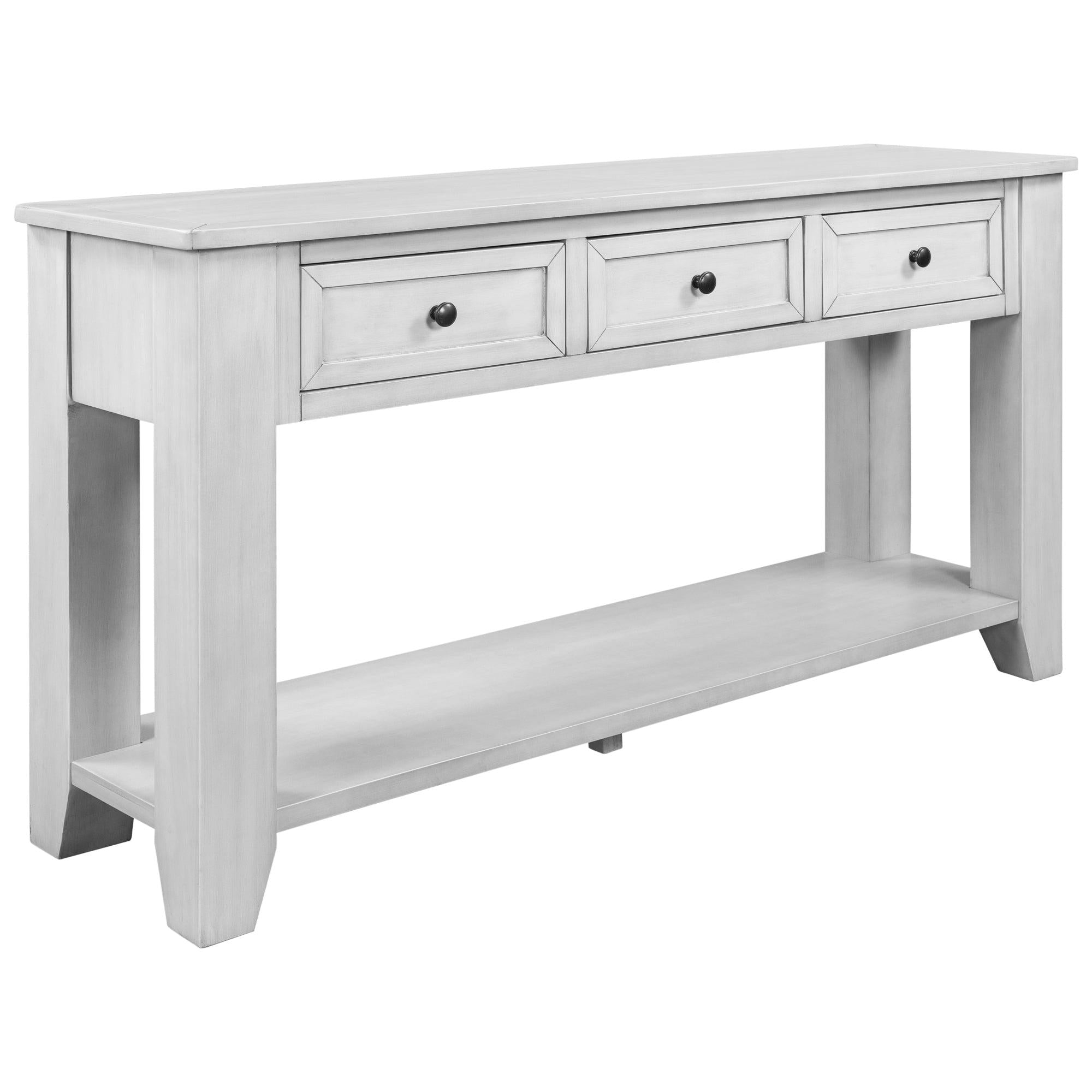 55''Modern Console Table Sofa Table for Living Room with 3 Drawers and 1 Shelf