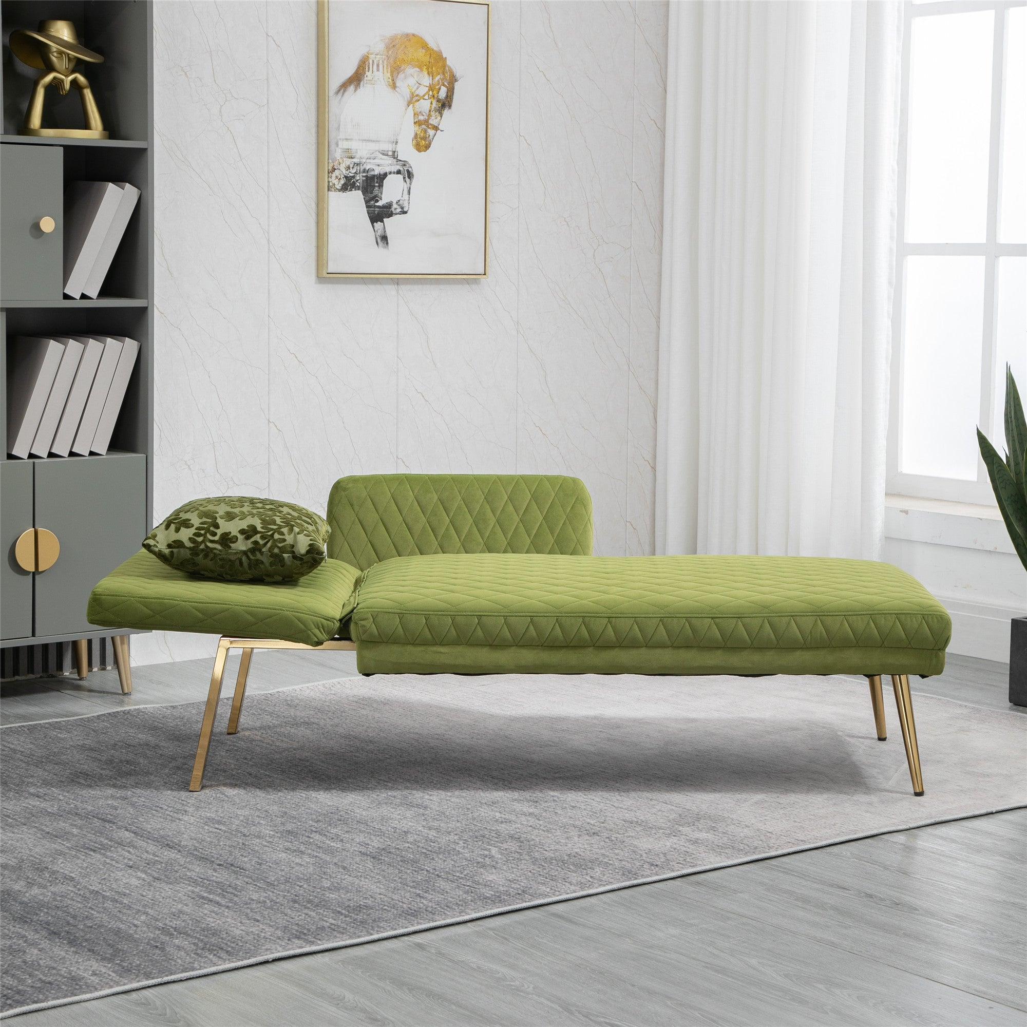 Velvet  Sofa , Accent sofa .loveseat sofa with metal feet