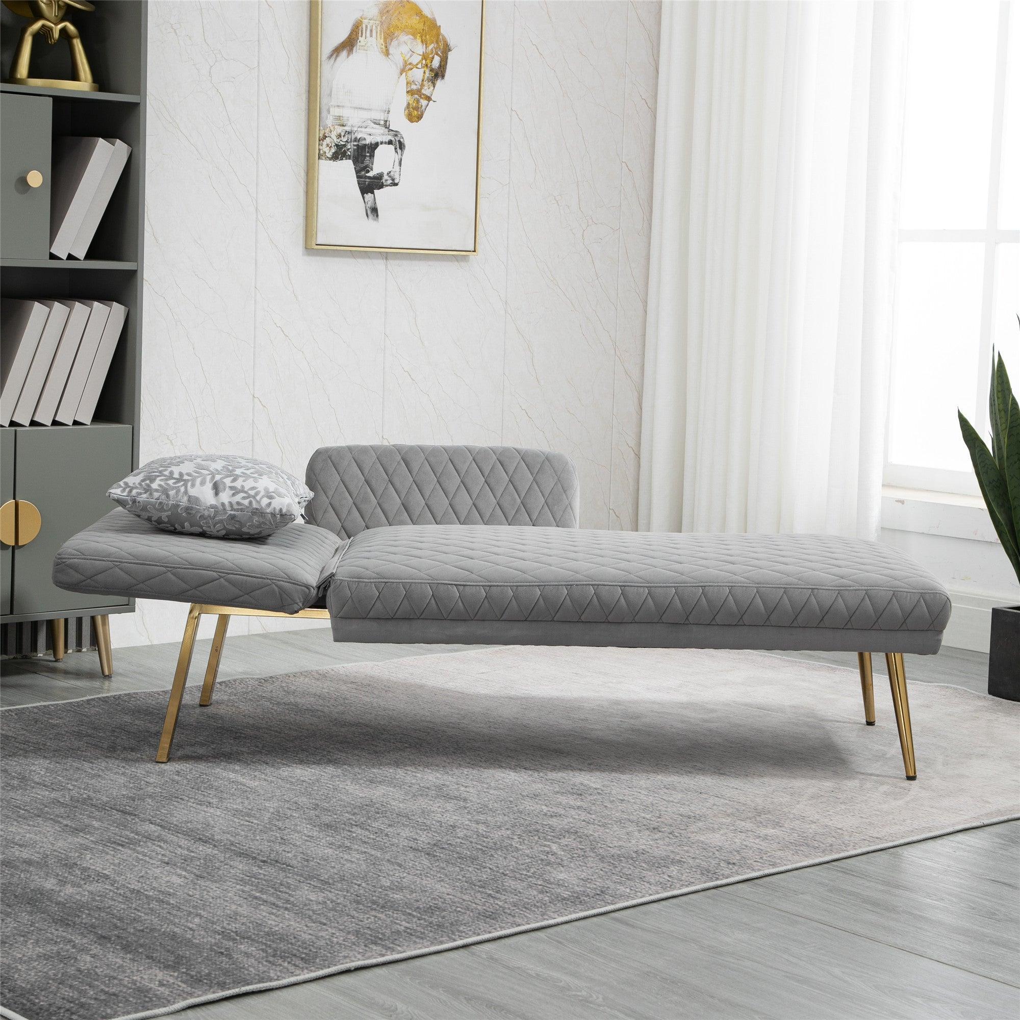 Velvet  Sofa , Accent sofa .loveseat sofa with metal feet