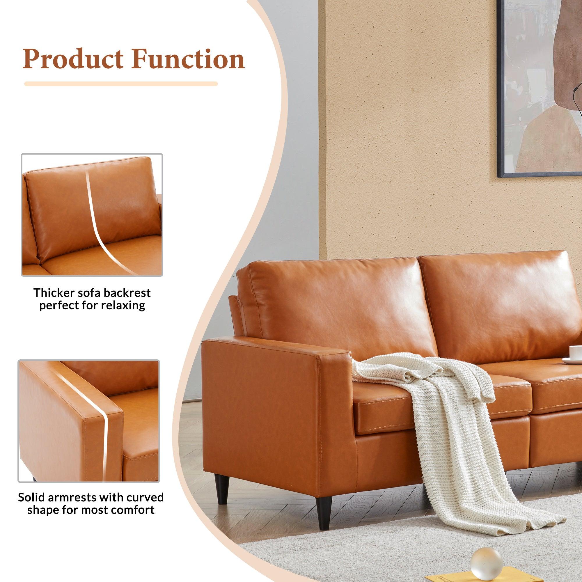 Modern Style Sofa and Loveseat Sets  PU Leather Upholstered Couch Furniture for Home or Office (2+3 Seat)