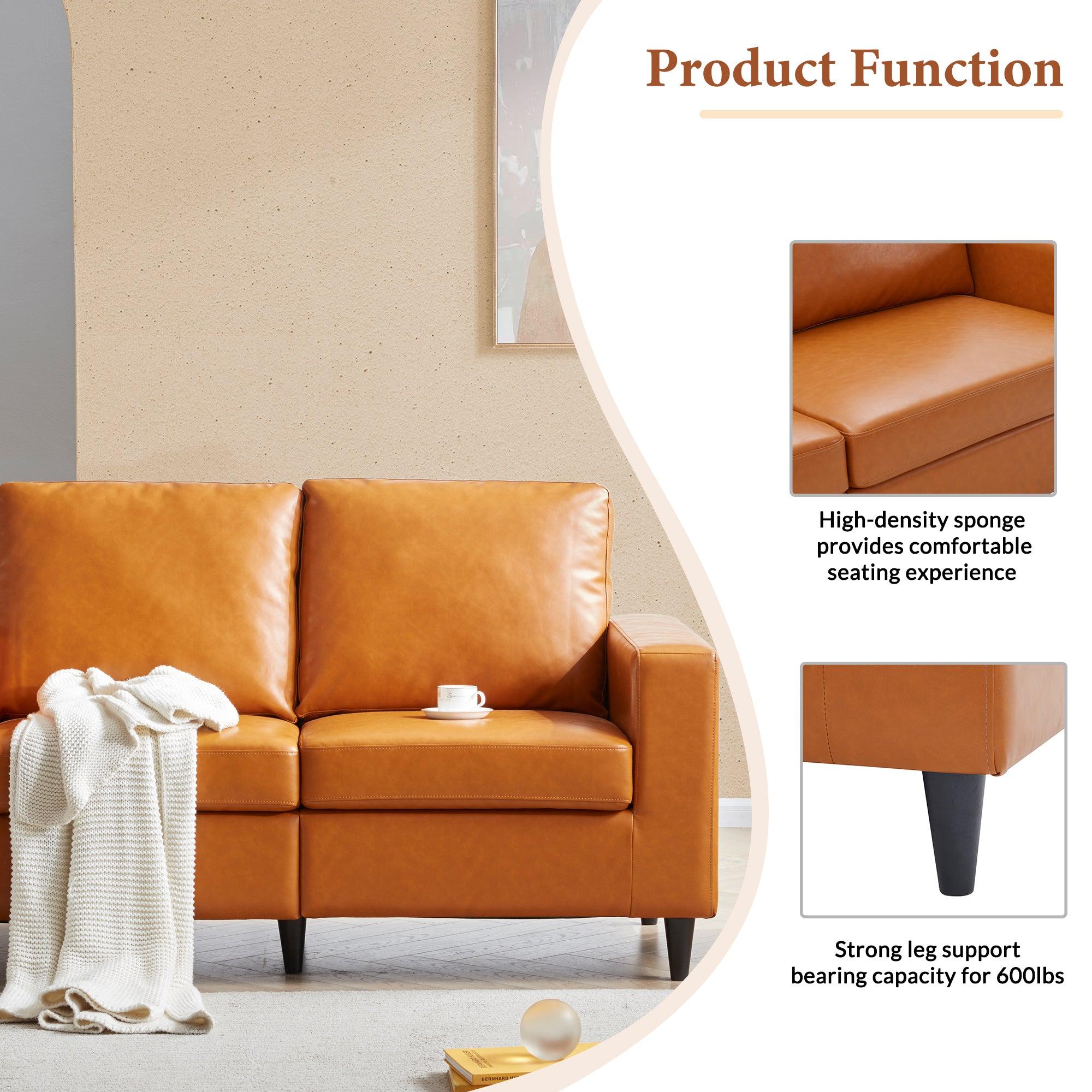 Modern Style Sofa and Loveseat Sets  PU Leather Upholstered Couch Furniture for Home or Office (2+3 Seat)