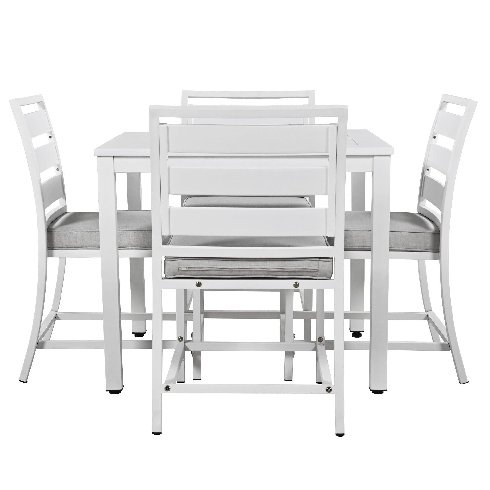 Outdoor four-person dining table and chairs are suitable for courtyards, balconies, lawns