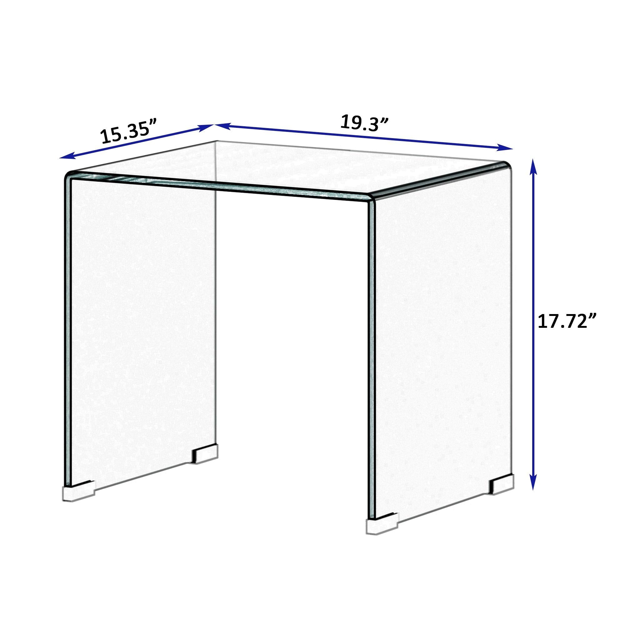 Whole Tempered Glass Coffee Table Clear End Table Transparent  SideTable for Room