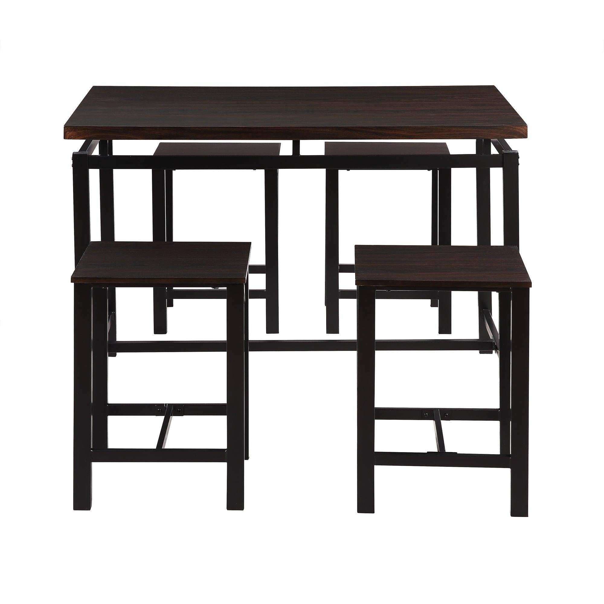 Dining Set, Bar Set, Dining Table with 4 Chairs,5 Piece, with Counter and Pub Height