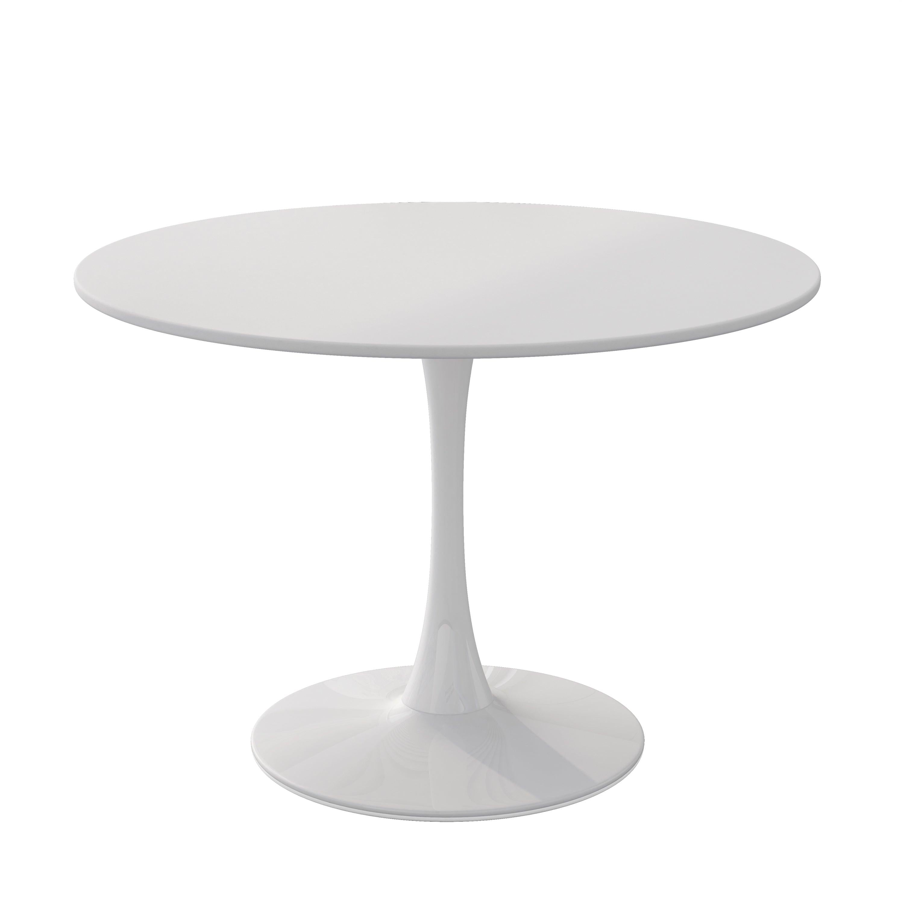 42"Modern Round Dining Table with Round MDF Table Top,Metal Base  Dining Table, End Table Leisure Coffee Table Tulip Round Table