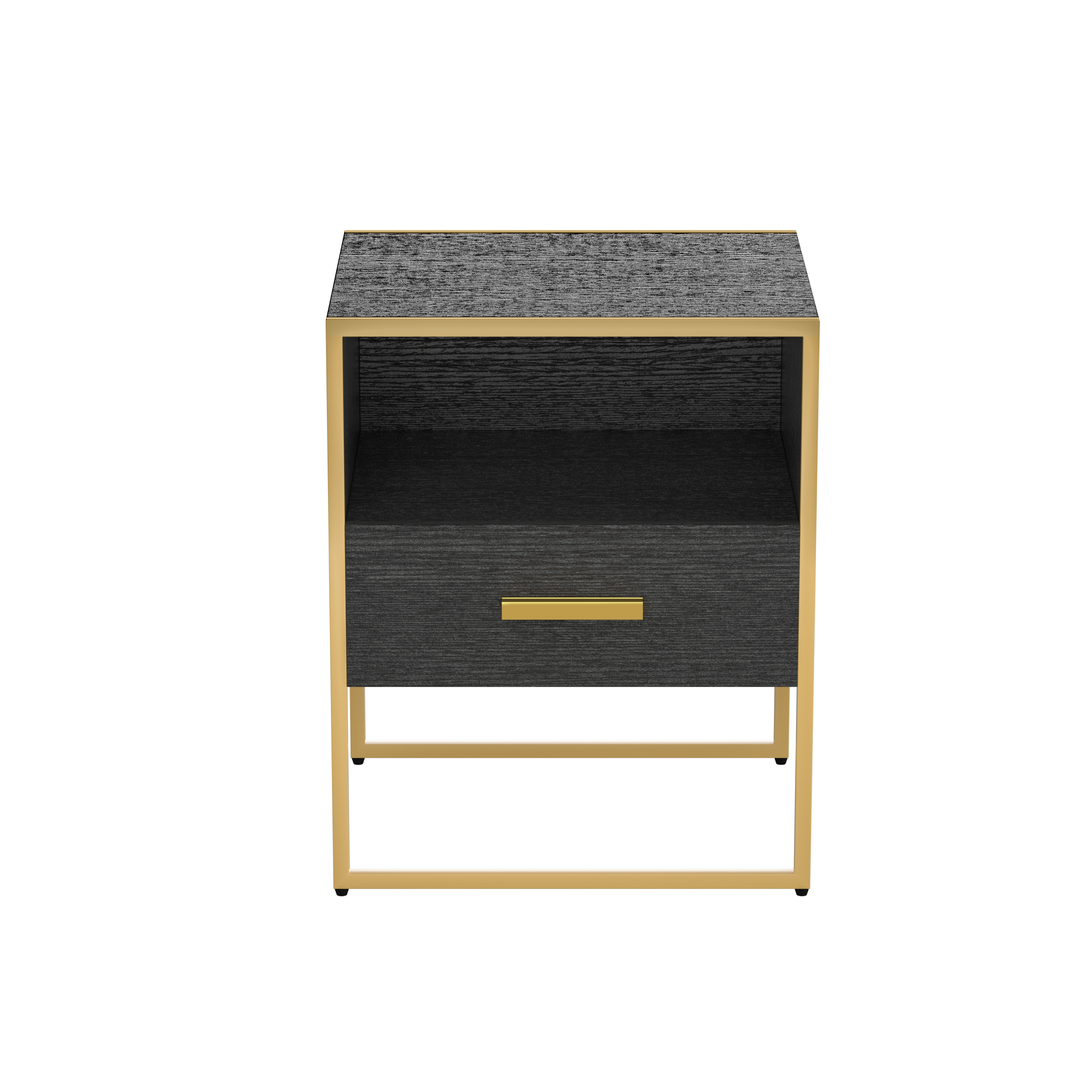 UpdateModern Nightstand with 1Drawers, Suitable for Bedroom/Living Room/Side Table (ld and Black )