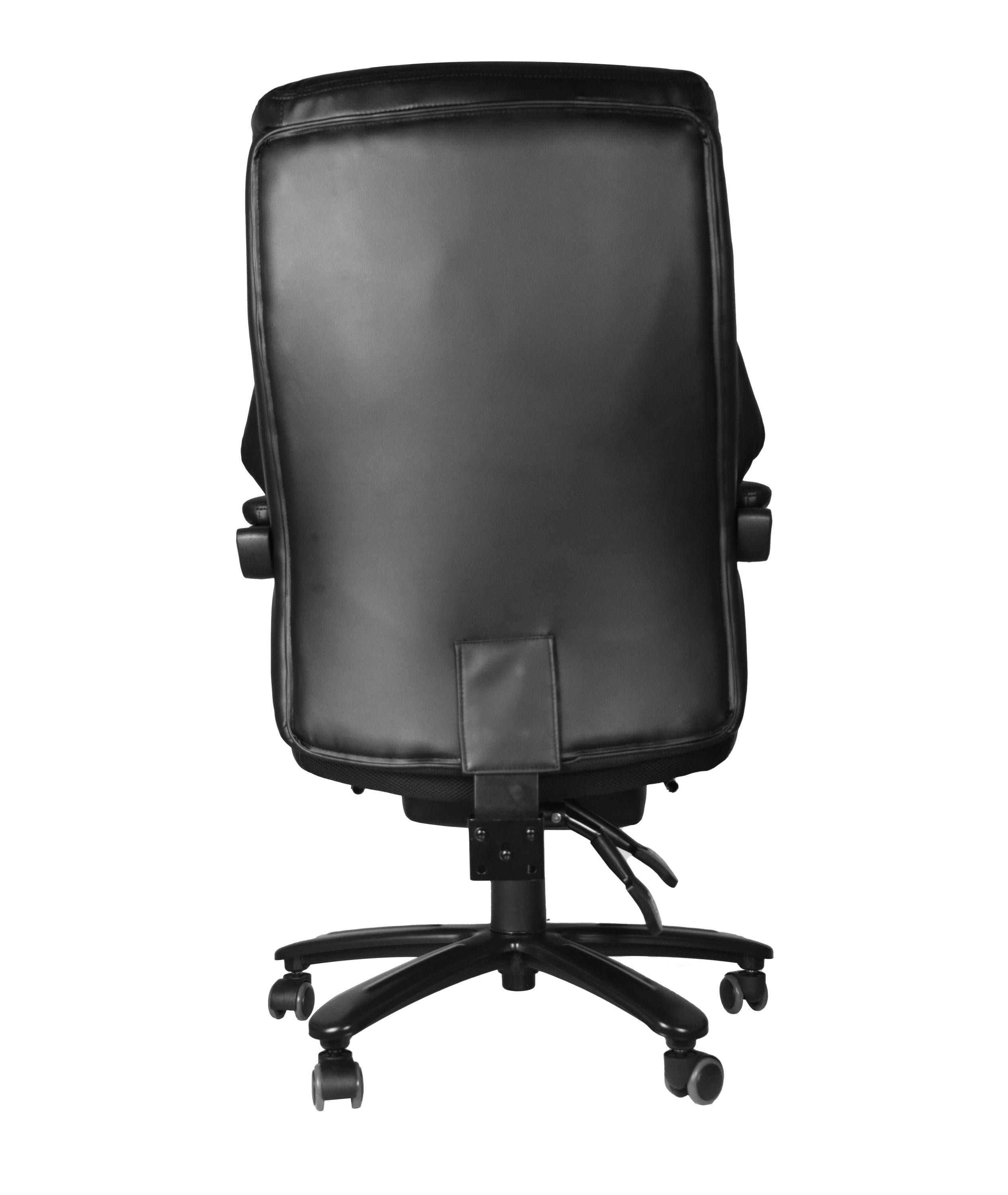 High Back Office  Chair with High Quality PU Leather, Soft Cushion and Footrest, Tilt Function Max 130°,400lbs,Black