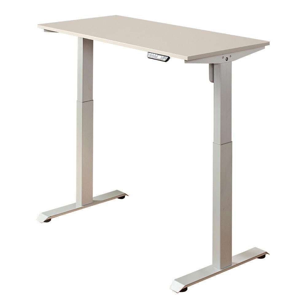 Florence Wood and Metal Electric Height Adjustable Motion Desk in Light Gray