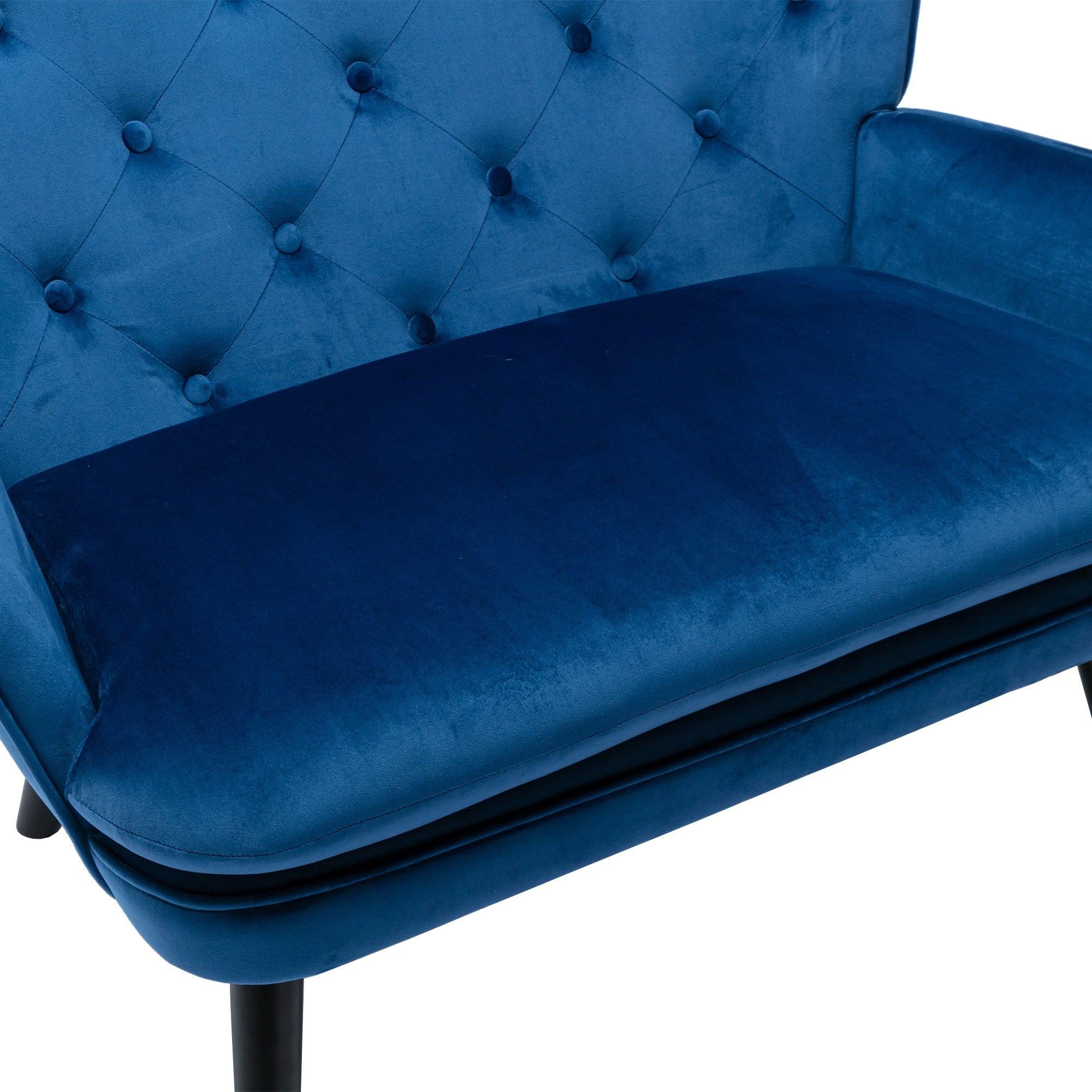 High Back Accent Chair .Comfortable Loveseat Fabric Padded Seat .Modern High Back Arm-sofa