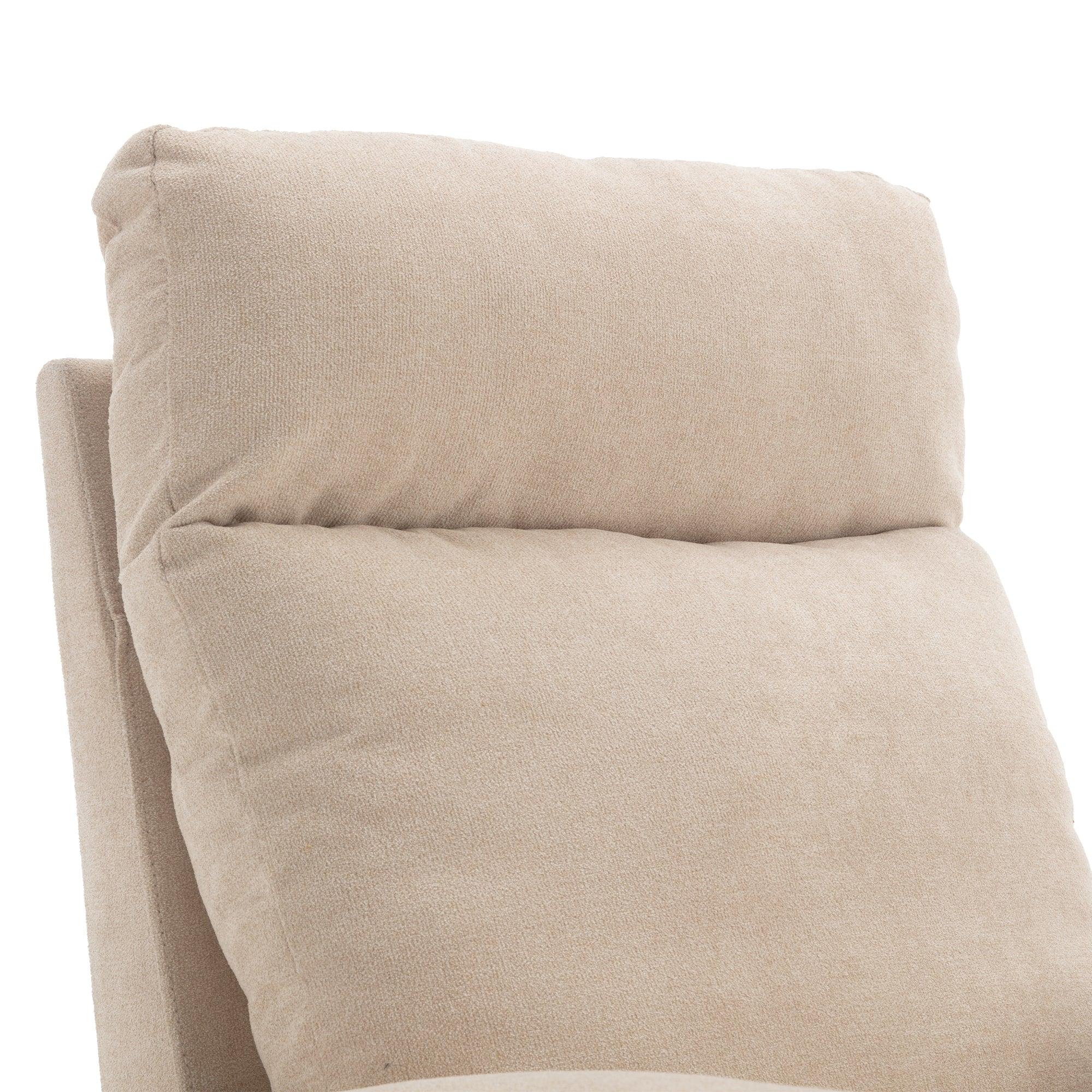 Upholstered Swivel Glider.Rocking Chair for Nursery in Beige.Modern Style One Left Bag