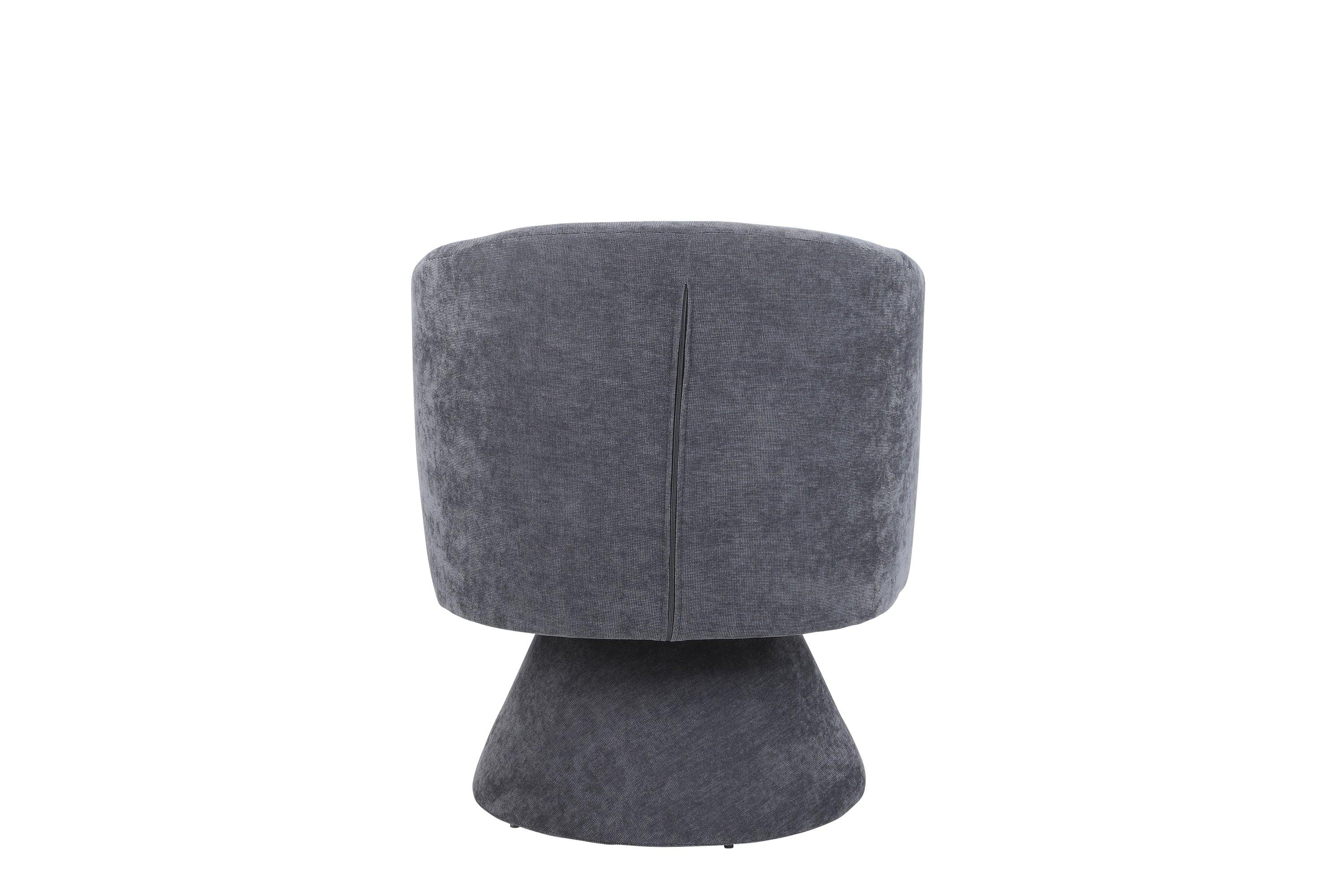 Swivel Accent Chair Armchair, Round Barrel Chair in Fabric for Living Room Bedroom(Dark Grey)