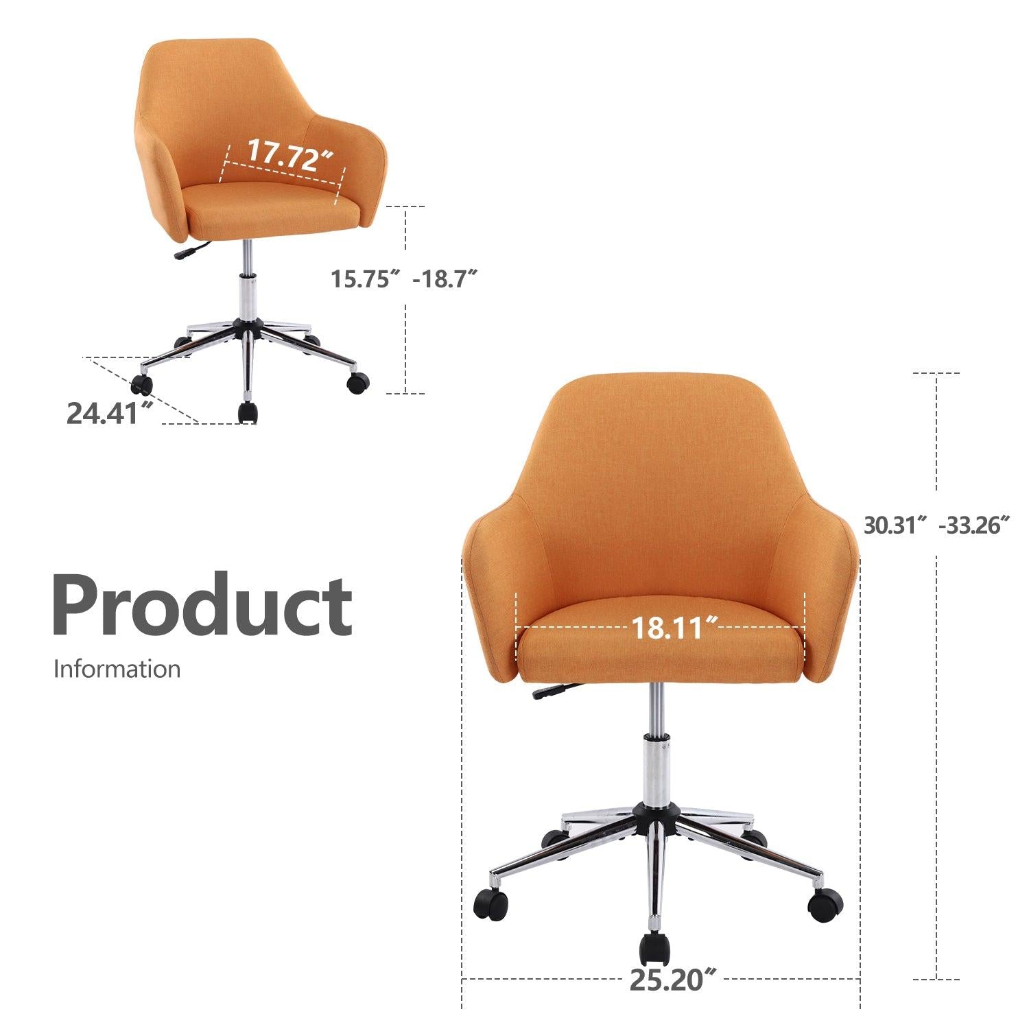 Home Office Chair , Swivel Adjustable Task Chair Executive Accent Chair with Soft Seat