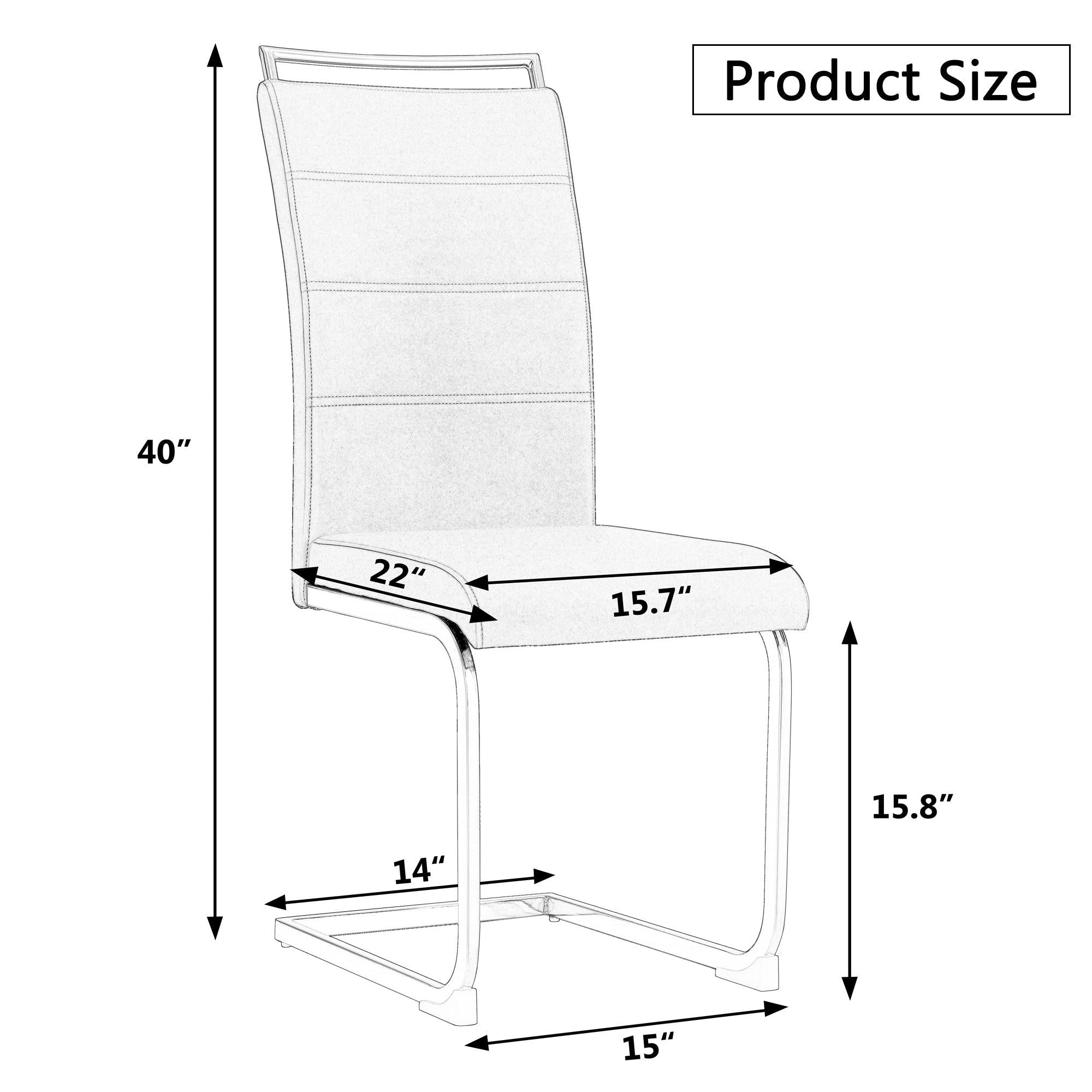 Glass Dining Table, Dining Chair set, 4 Grey  Dining Chairs and 1 Dining Table .Table Size 51" W x 31"D x 30" H