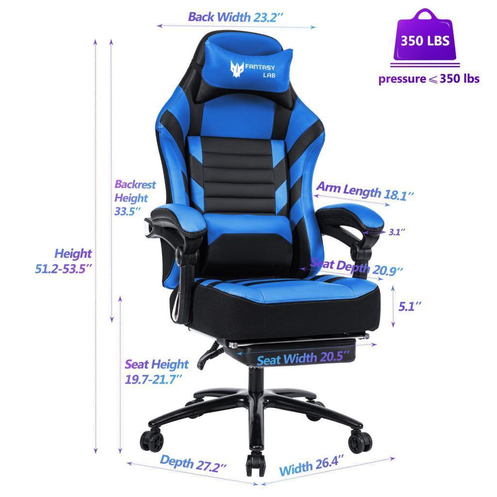 Seat Height Adjustable Swivel Racing Office Computer Ergonomic Video Game Chair