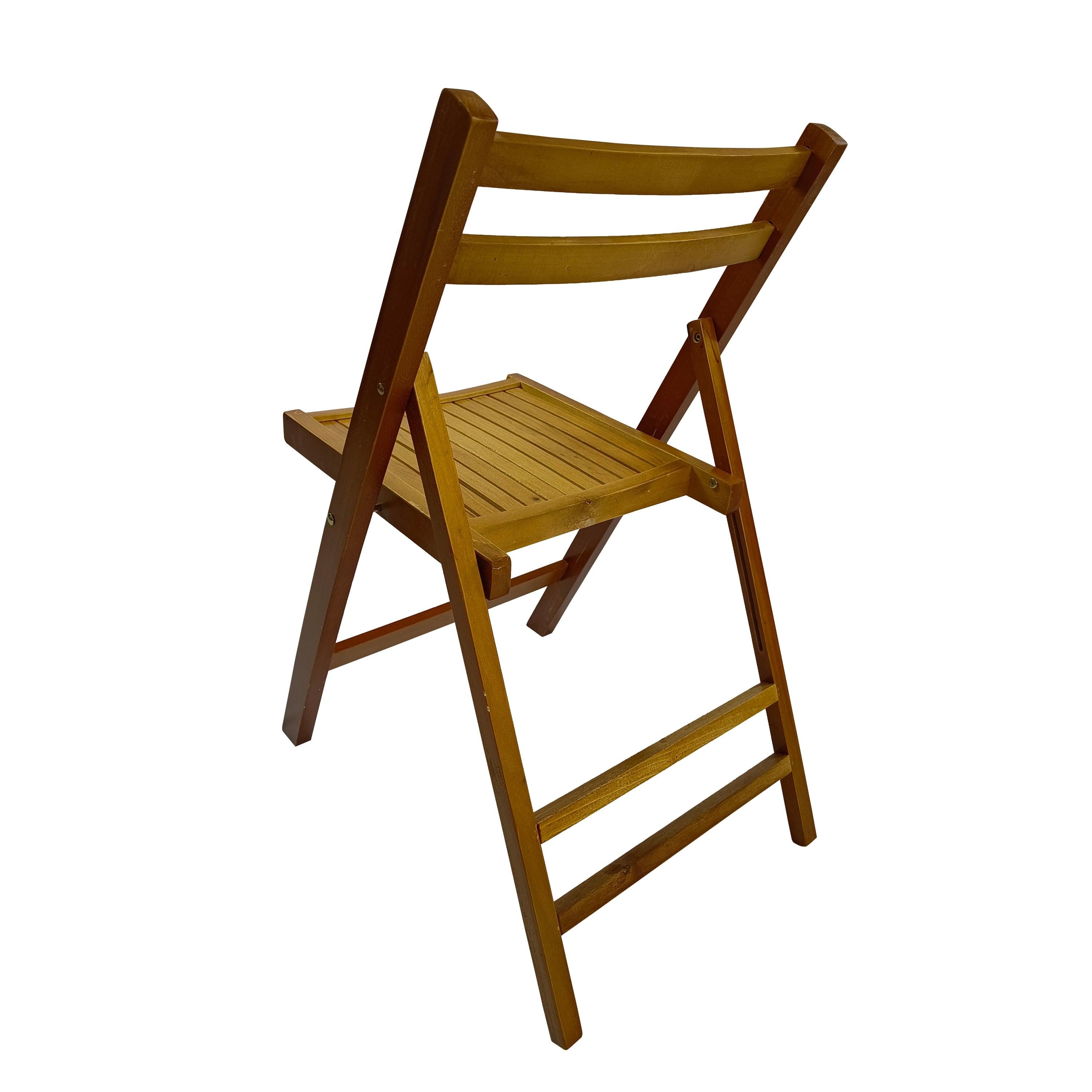 Furniture Slatted Wood Folding Special Event Chair - Honey color, Set of 4 ，FOLDING CHAIR, FOLDABLE STYLE