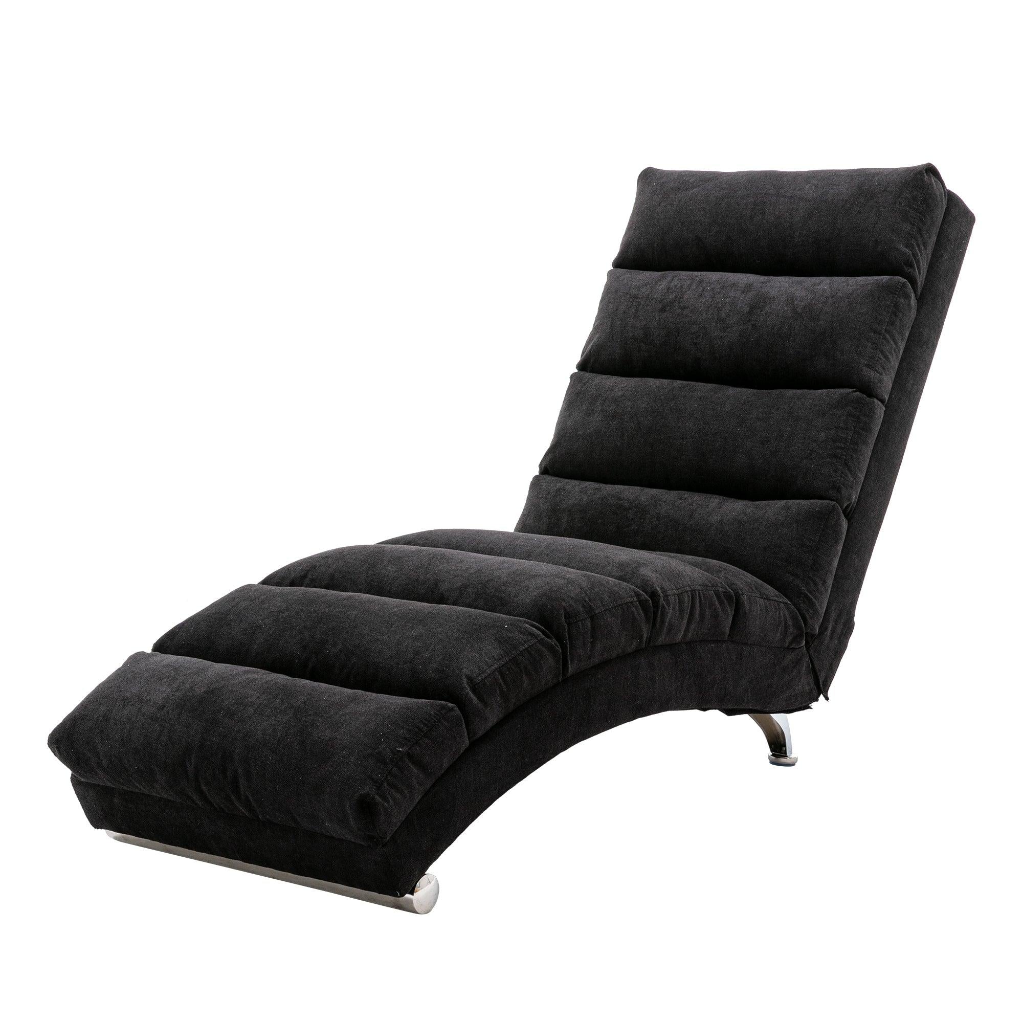 Linen Chaise Lounge Indoor Chair,Modern Long Lounger for Office or Living Room