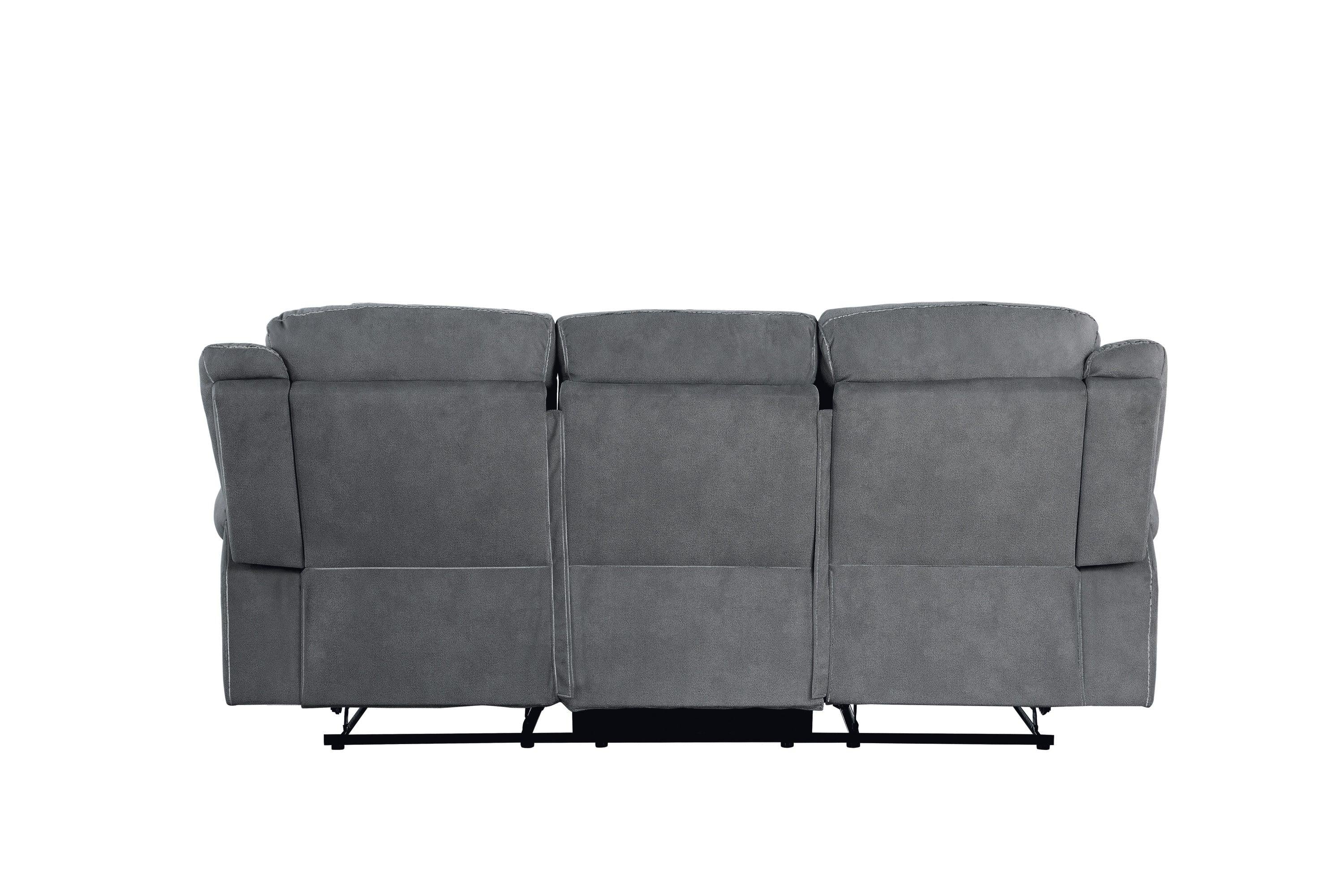 ACME Zubaida Sofa (Glider & Motion), 2-Tone Gray Velvet 55025