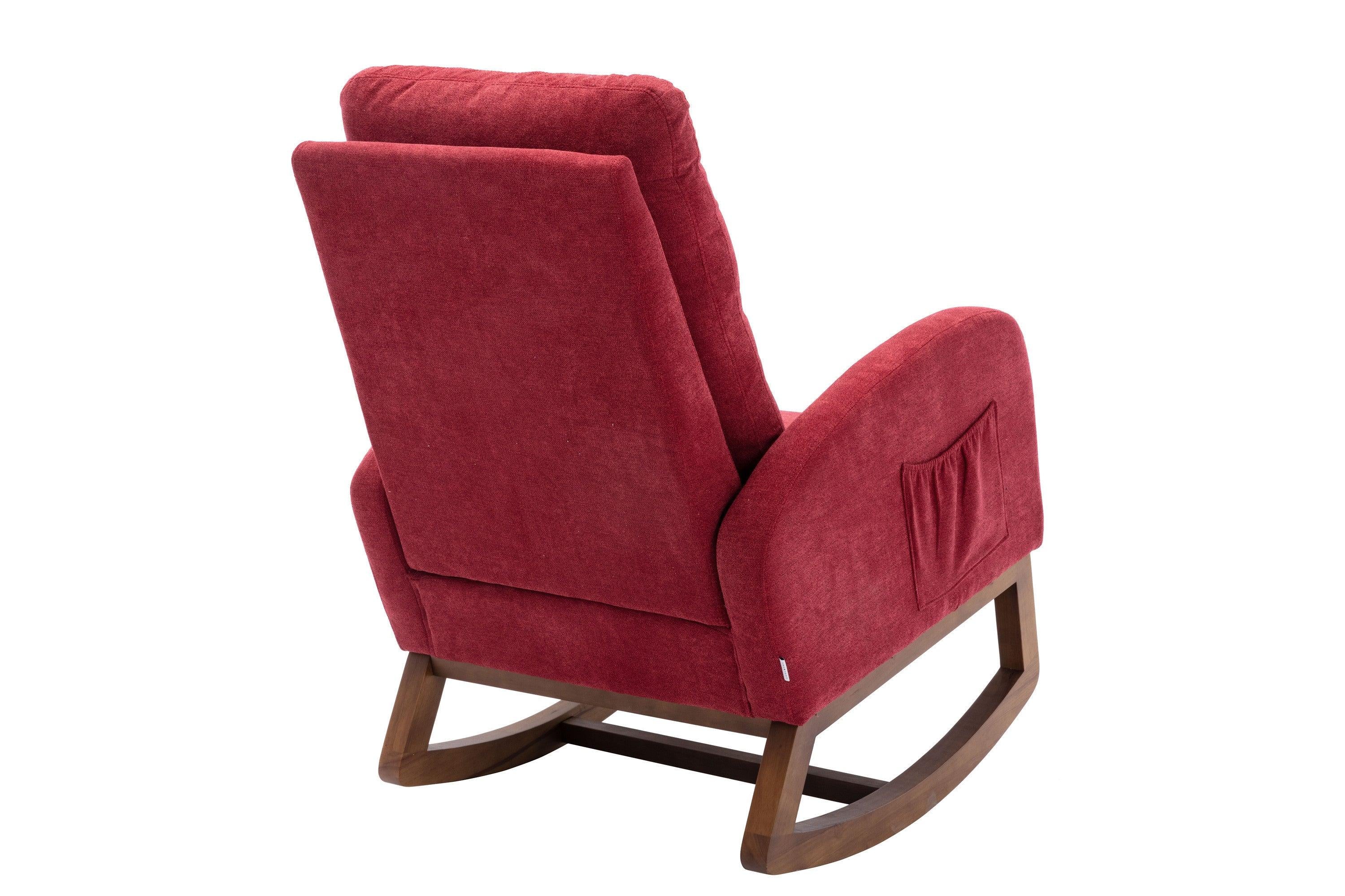 living  room Comfortable  rocking chair  living room chair  Red