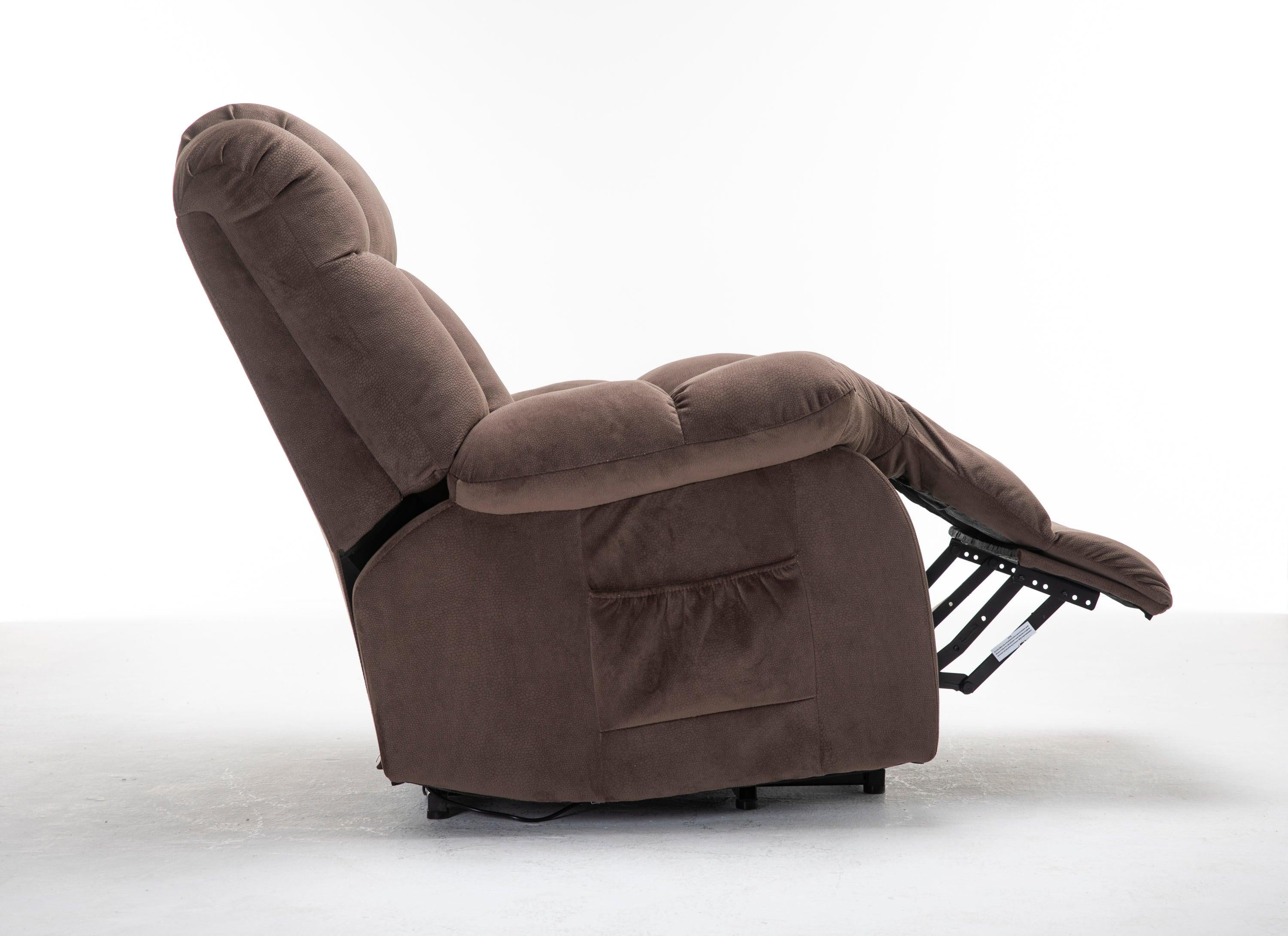 Power Lift Recliner Chair for Elderly- Heavy Duty and Safety Motion Reclining Mechanism-Fabric Sofa Living Room Chair