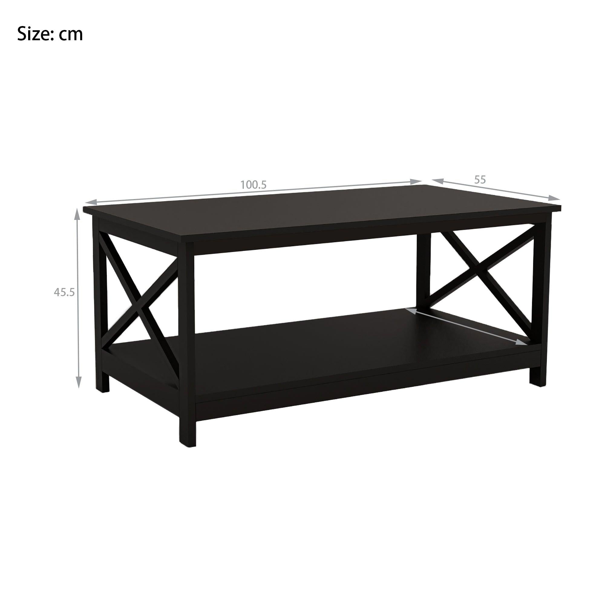 Coffee Table Oxford End Table-Black Color