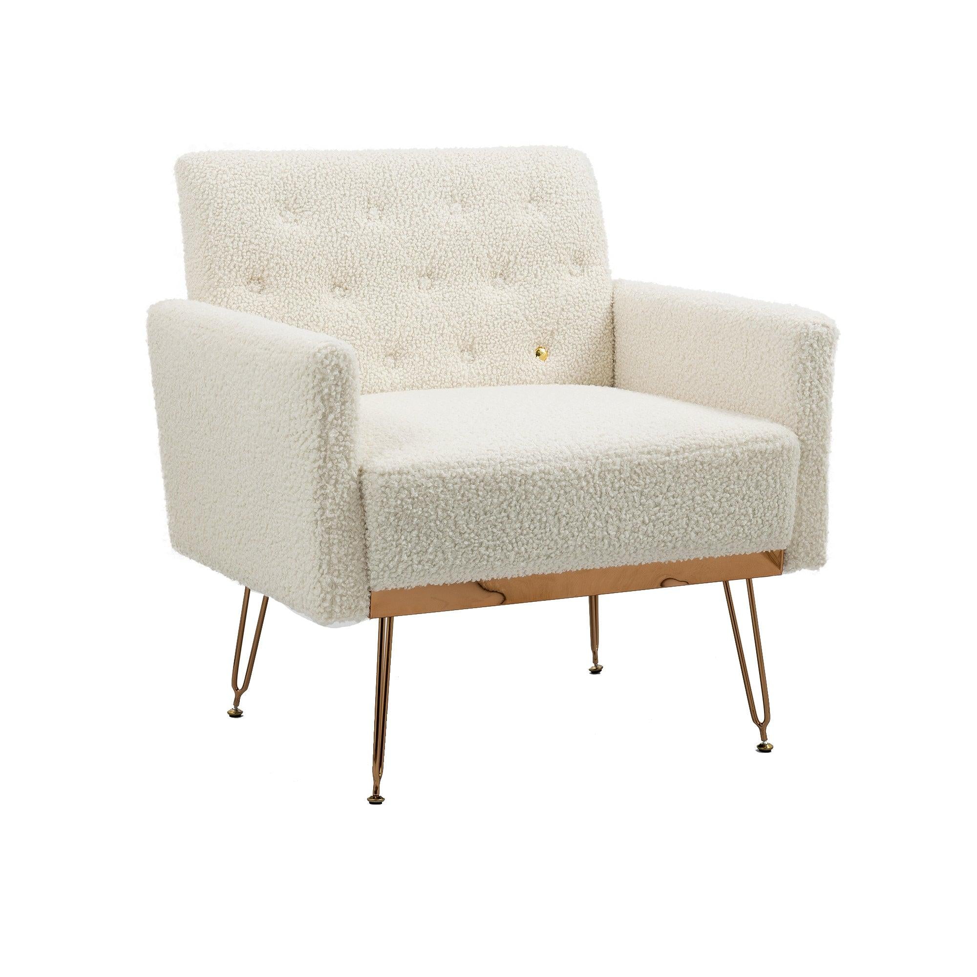 Accent  Chair  ,leisure single sofa  with Rose Golden  feet