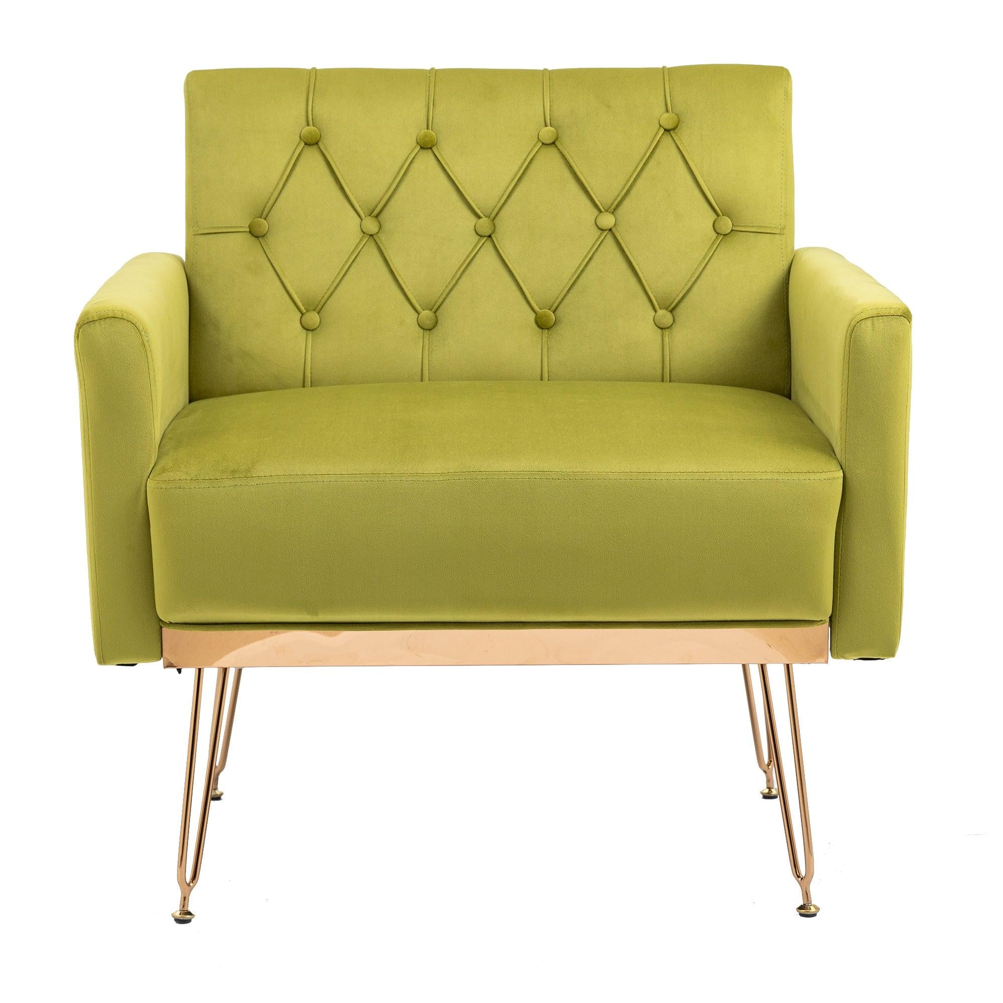 Accent  Chair  ,leisure single sofa  with Rose Golden  feet