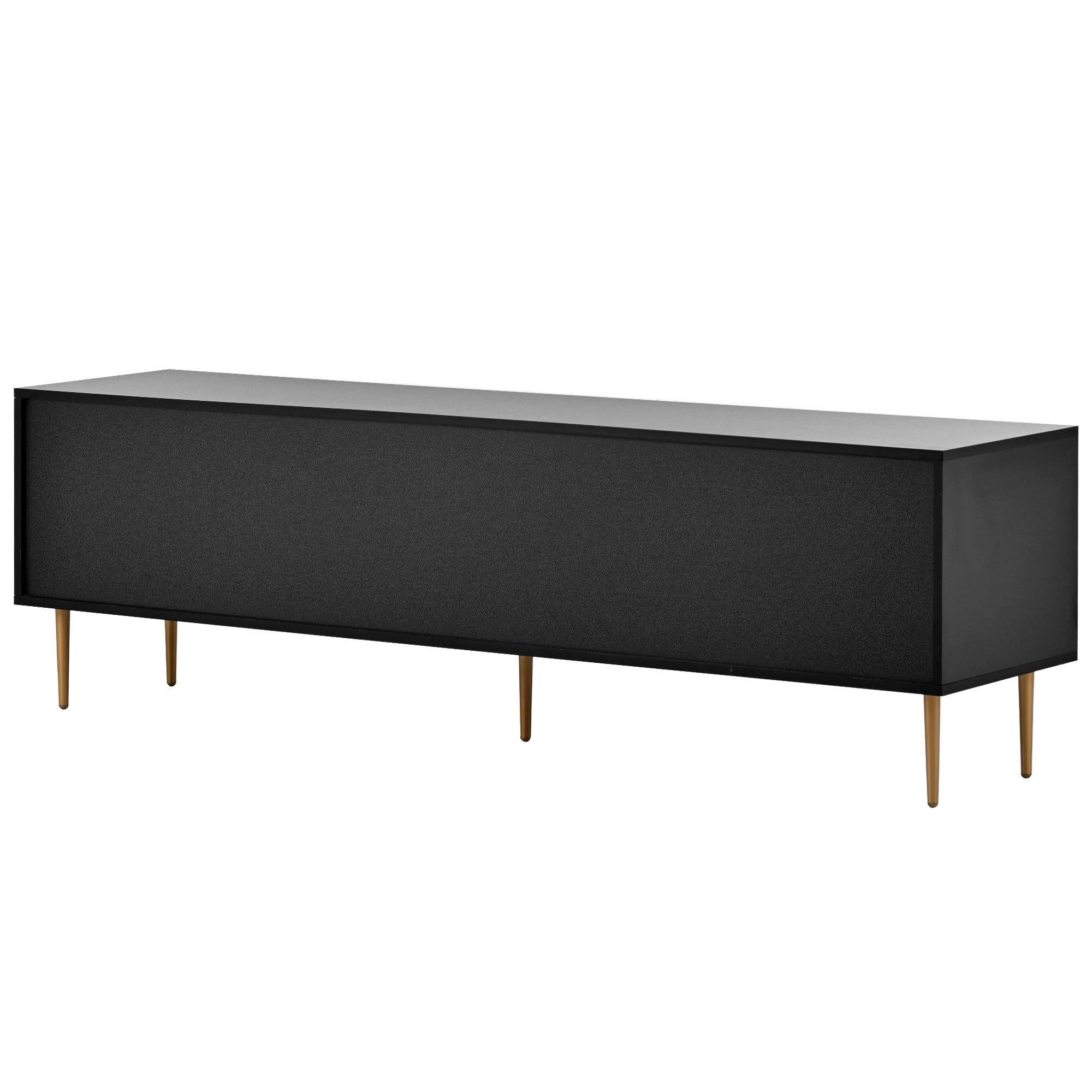 Modern TV Stand with 5 Champagne Legs - Durable, Stylish and Spacious，TVS Up to 75''