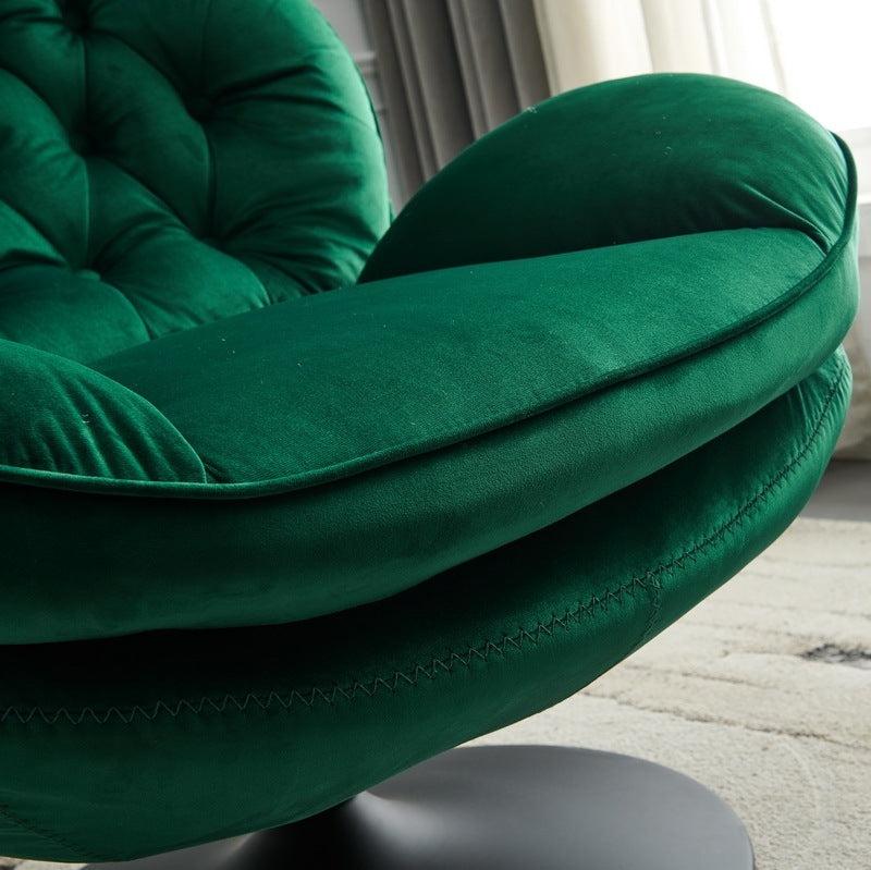 Swivel Leisure chair lounge chair velvet green color