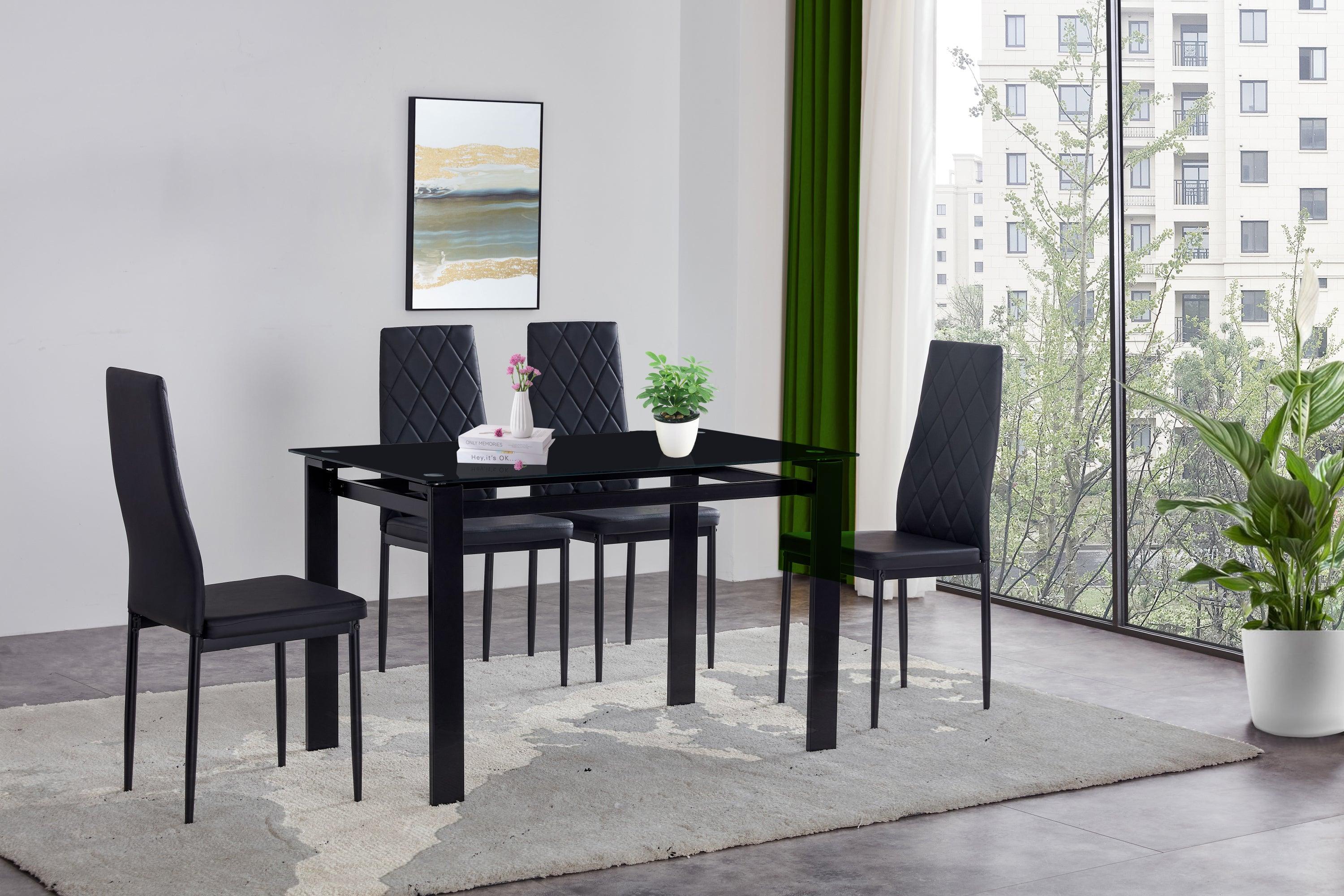 5-piece dining table set, dining table and chair