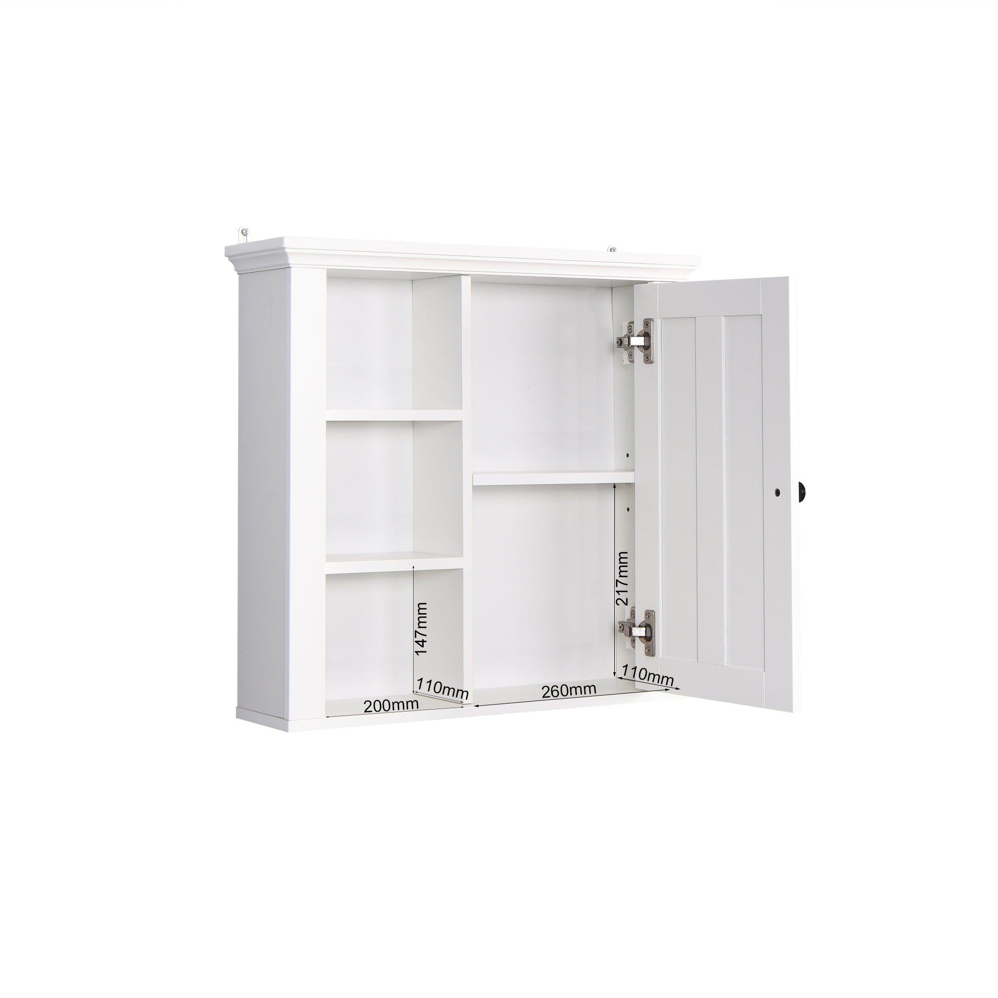 Bathroom Wooden Wall Cabinet with a Door 20.86x5.71x20 inch