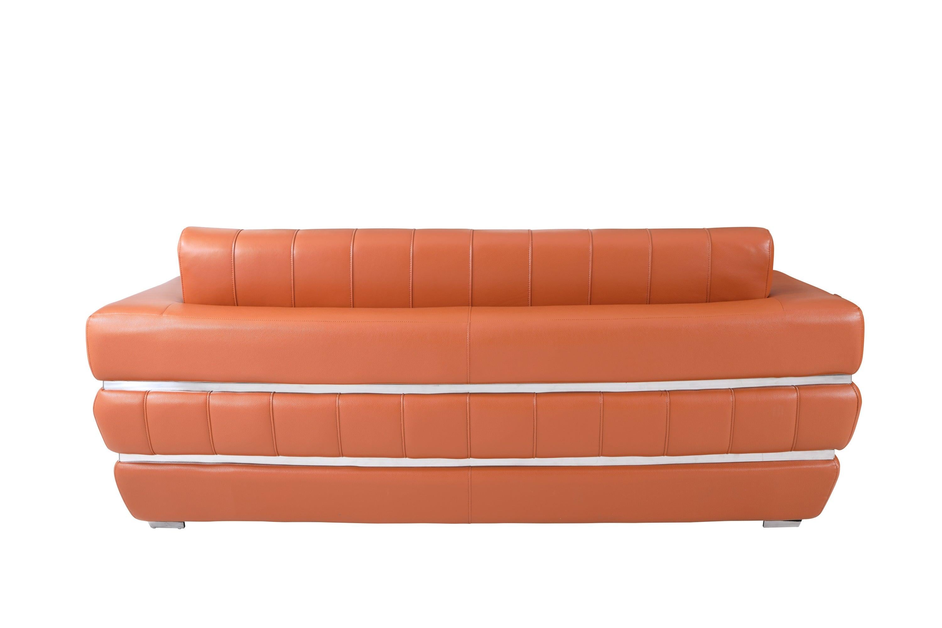 Global United Top Grain Italian Leather  Sofa