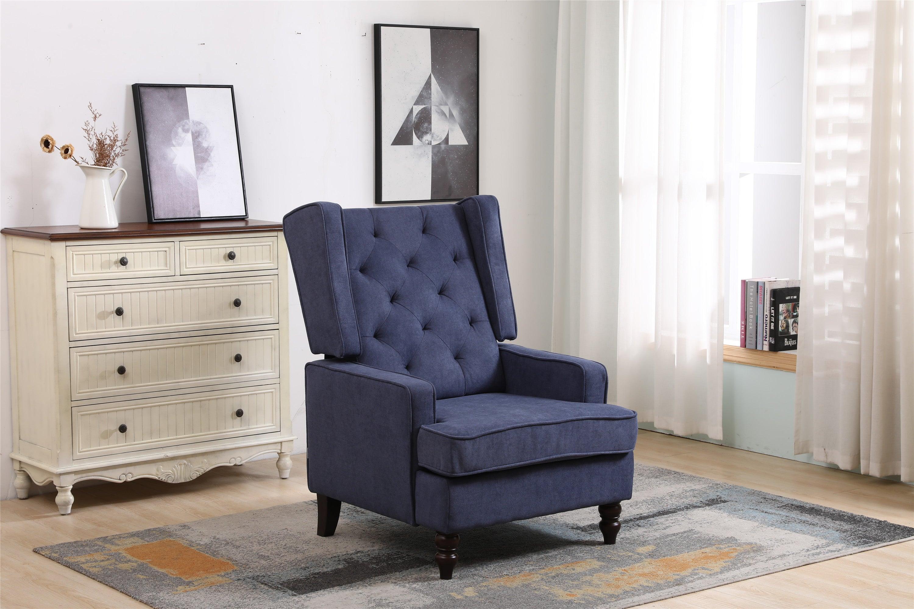 living  room Comfortable  rocking chairAccent chair  Navy  fabric