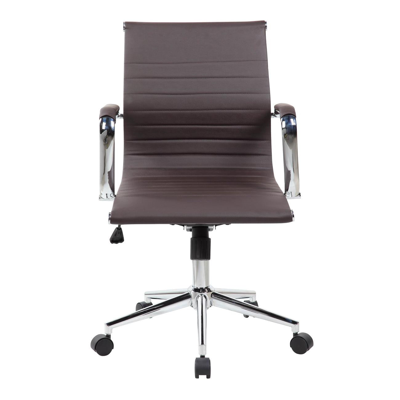 Techni MobiliModern Medium Back Executive Office Chair, Chocolate