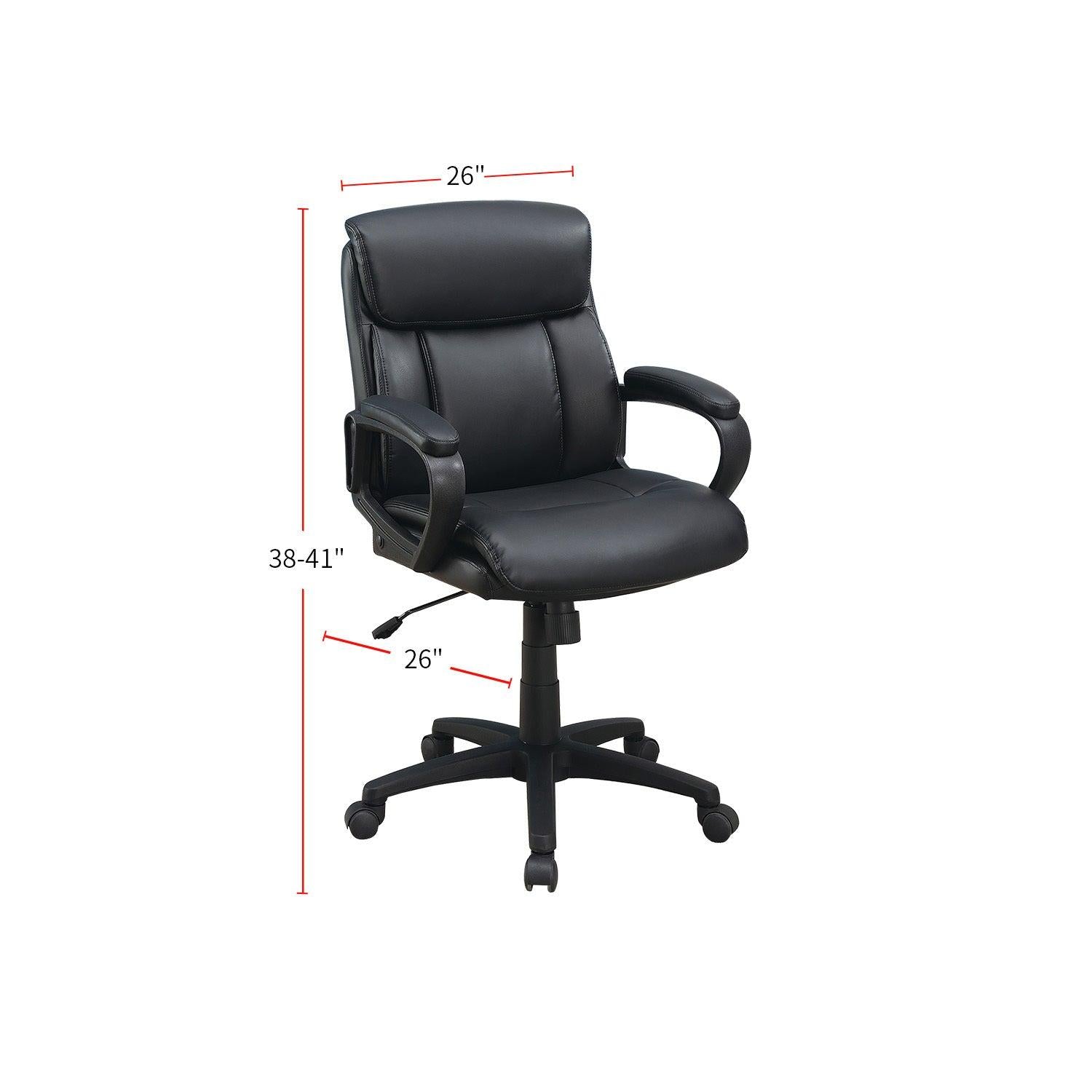 Standard Back Upholstered Office Chair, Black